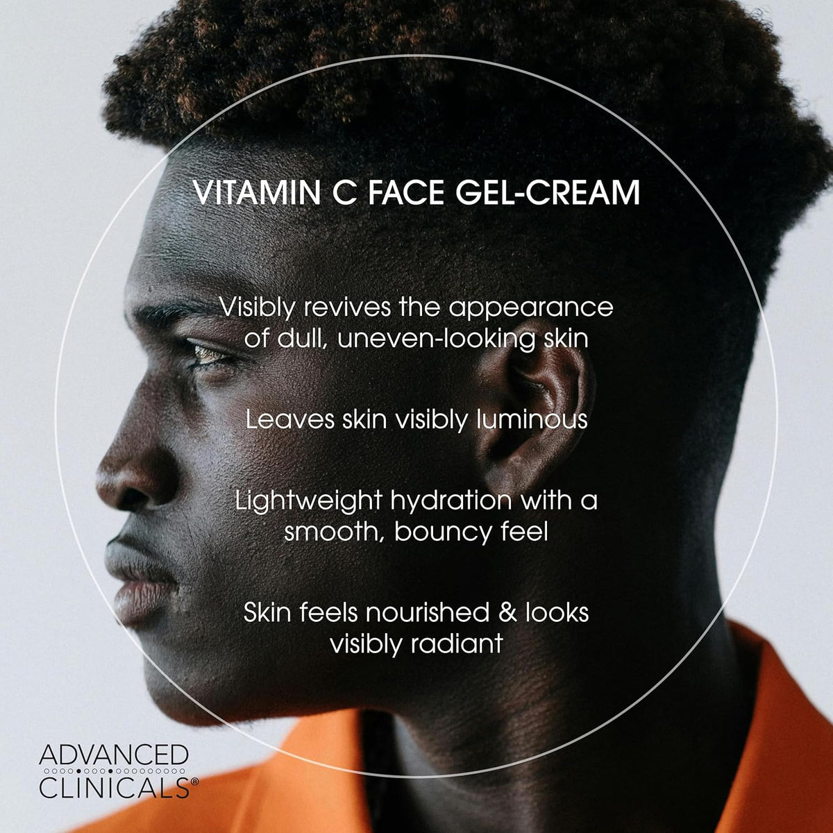 Advanced Clinicals Brightening Vitamin C Face Cream Gel With Niacinamide + Hyaluronic Acid |