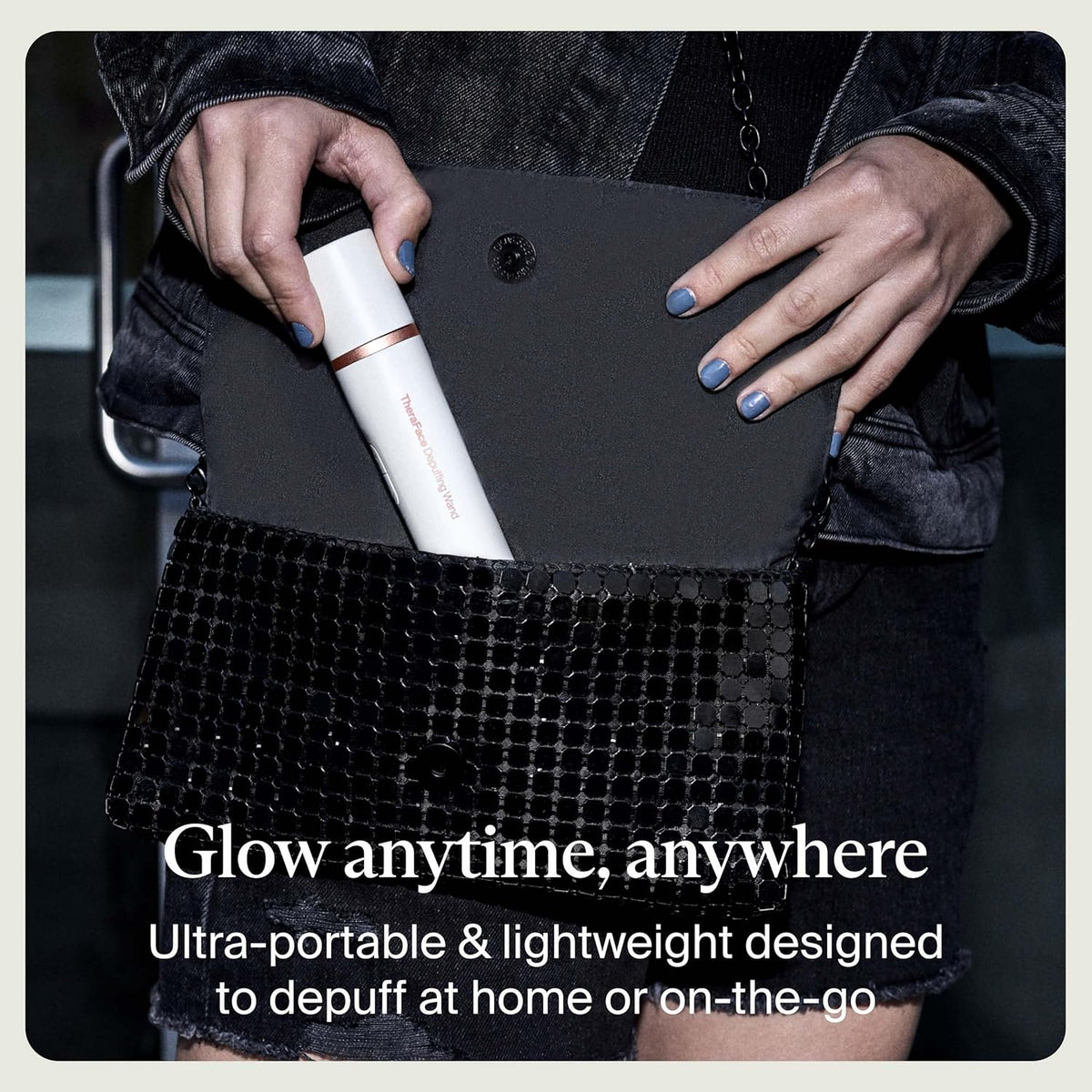 Therabody TheraFace Depuffing Wand – Cold and Heat Skincare Treatment to Depuff and Glow; Beauty