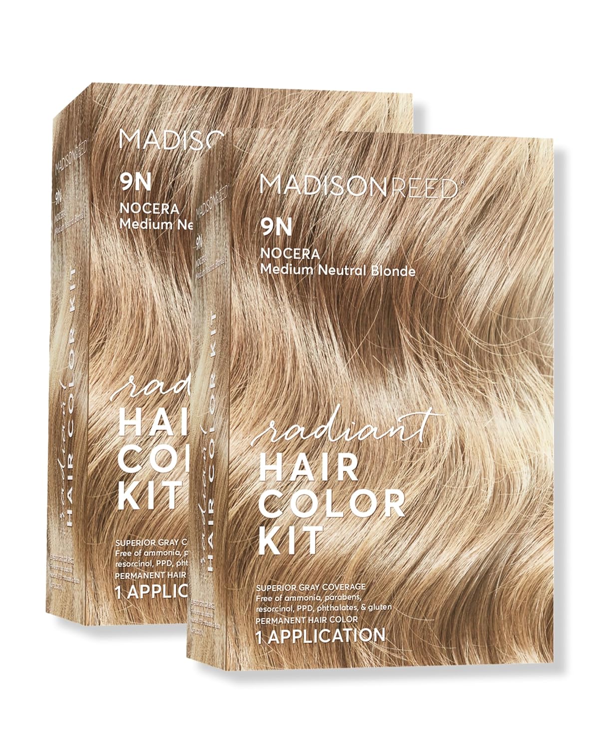 Madison Reed Radiant Hair Color Kit | 9N Medium Neutral Blonde (Nocera Blonde) for 100% Gray Hair