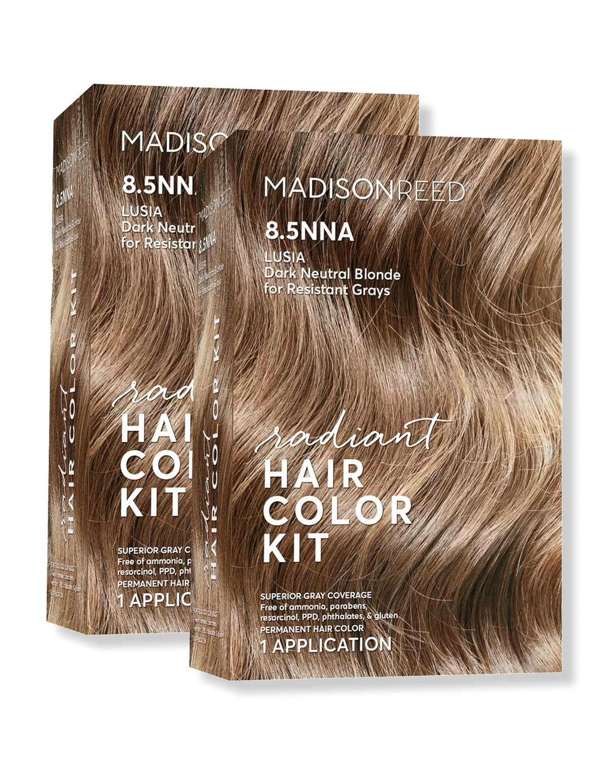 Madison Reed Radiant Hair Color Kit | 8.5NNA Dark Neutral Blonde (Lusia Blonde) 100% Maximum Gray