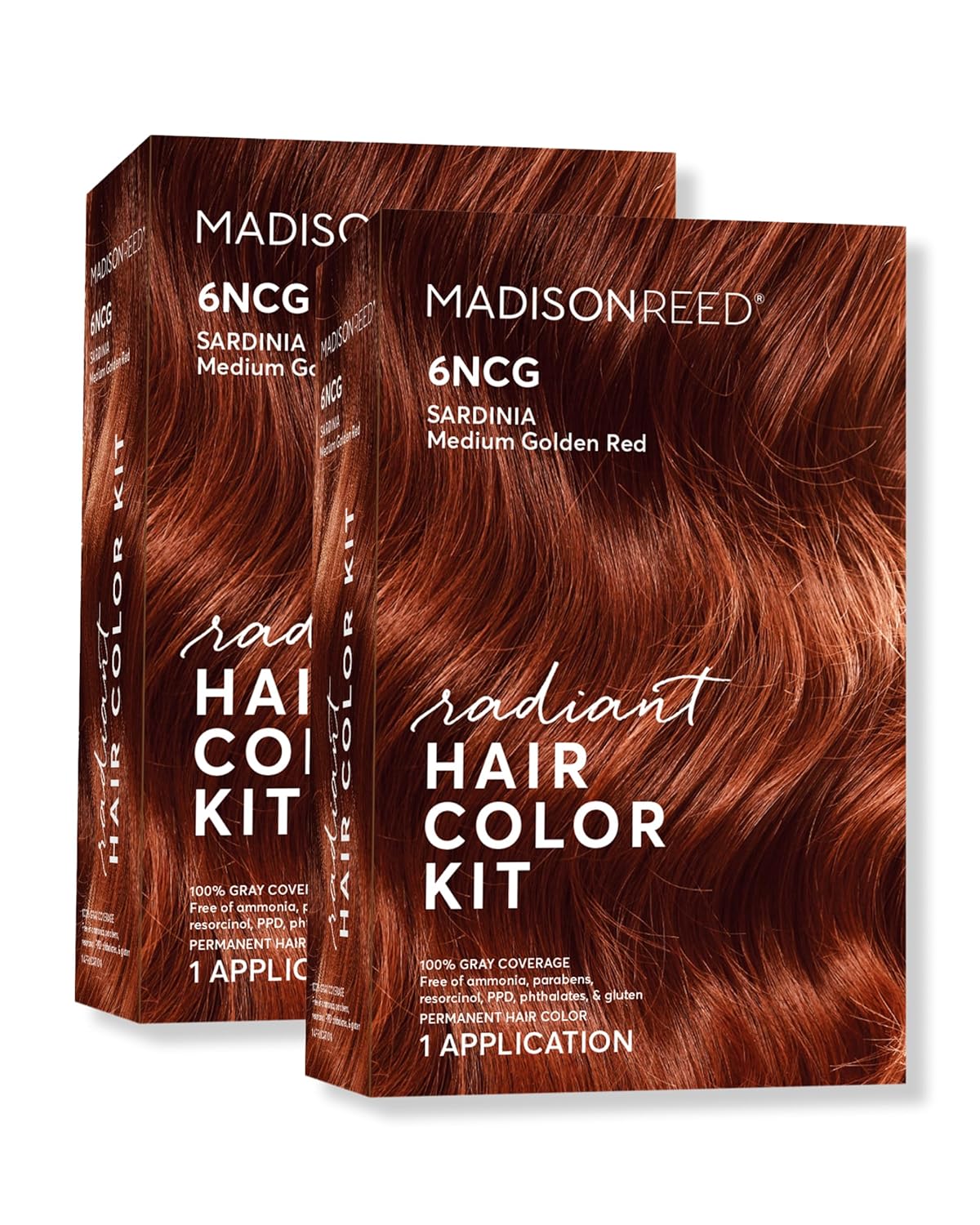 Madison Reed Radiant Hair Color Kit | 6NCG Medium Golden Red with Copper Tones (Sardinia Red) for