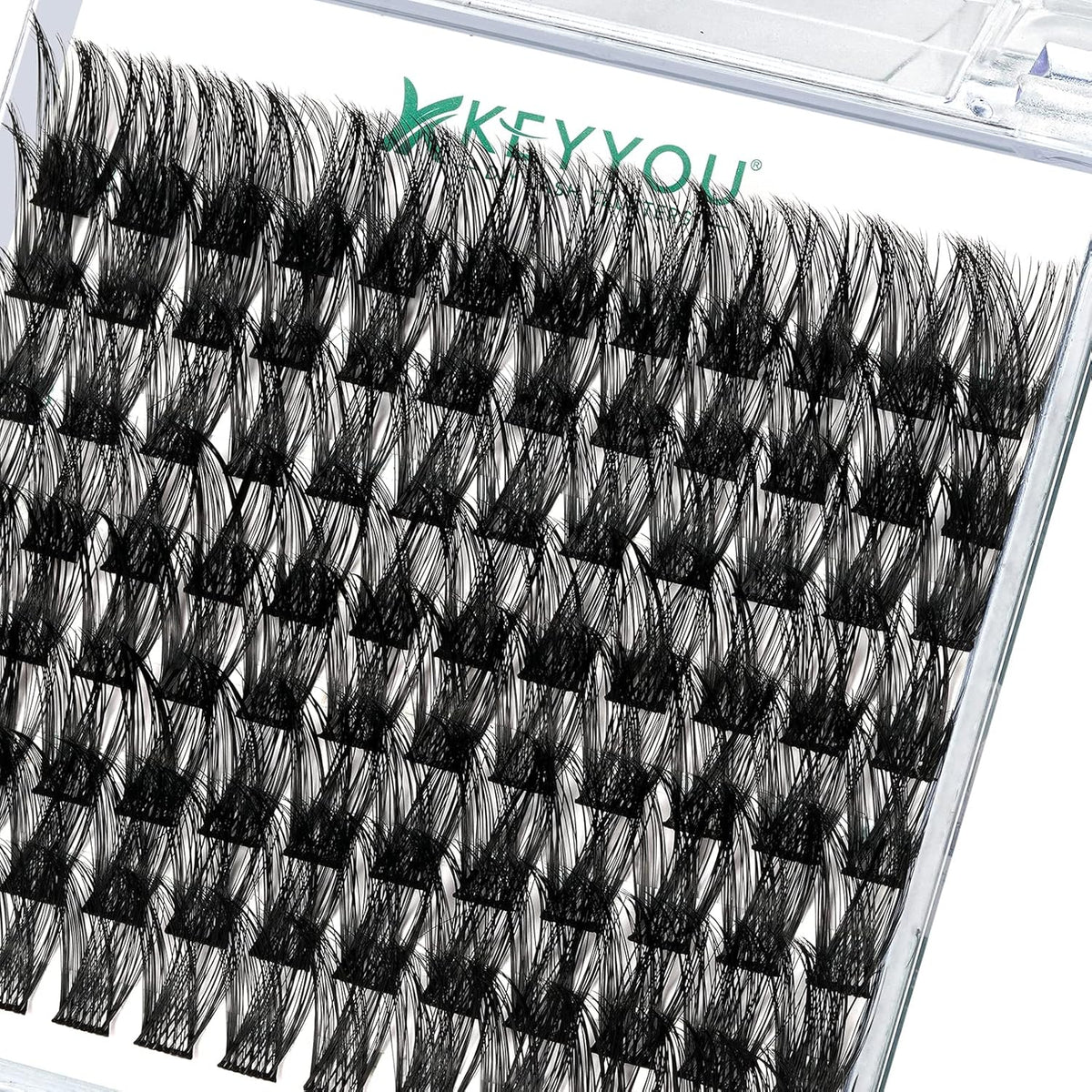 Lash Clusters 96pcs Individual Lashes Y01 C Curl 18mm Cluster Lashes KEYYOU Volume Wispy Lash