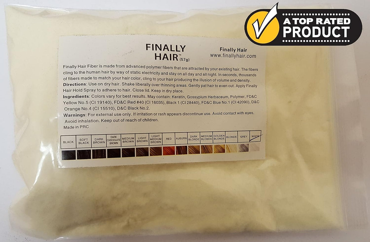 Hair Building Fibers - Off White 50 Gram Refill - Refill Your Existing Fiber Bottle. Hair Filler