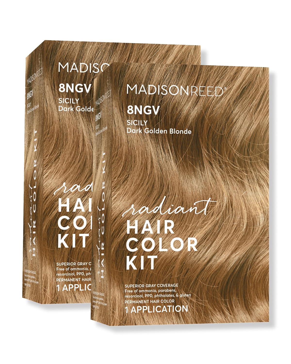 Madison Reed Radiant Hair Color Kit | 8NGV Dark Golden Blonde with Champagne Tones (Sicily) for