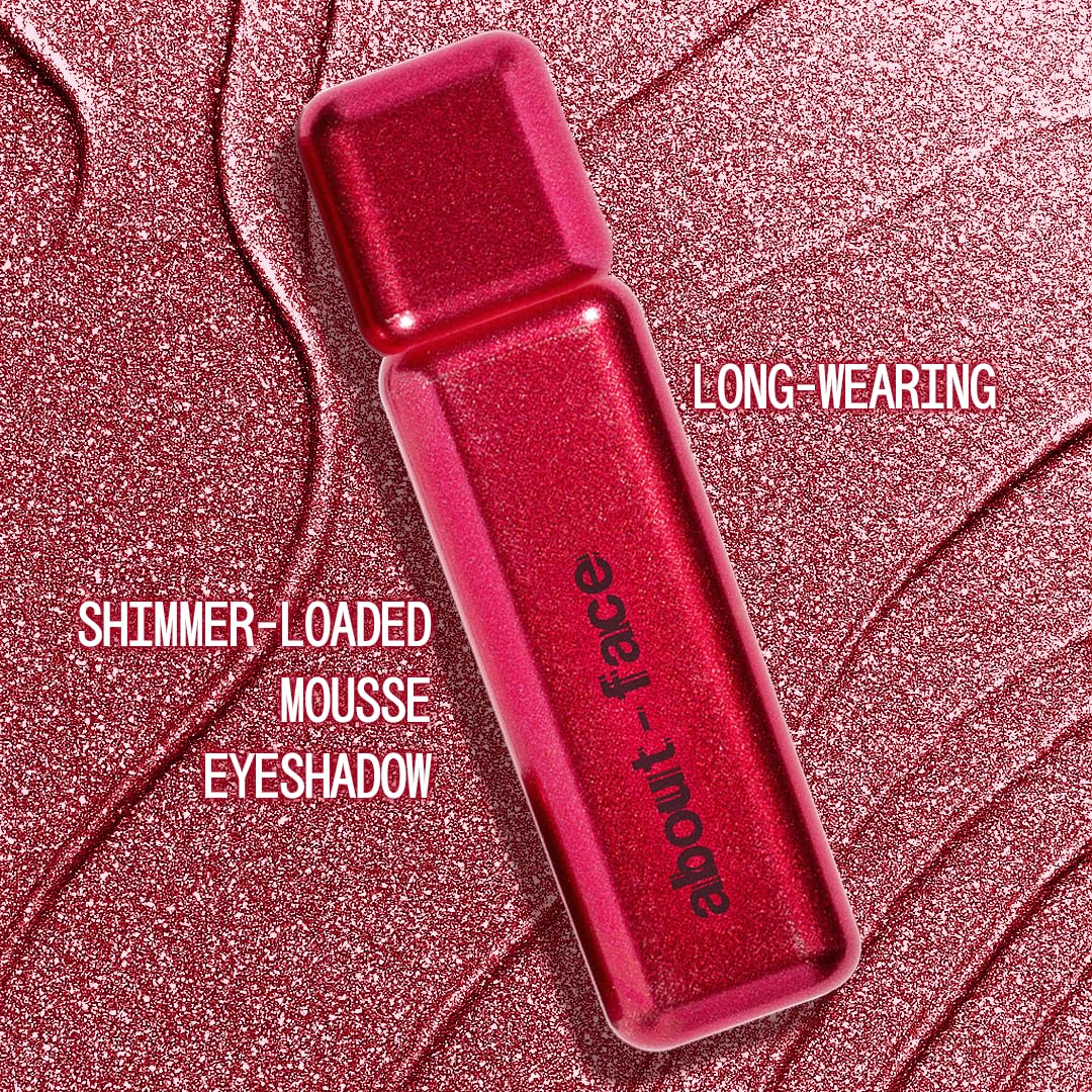 aboutface Fractal Glitter Eye Paint Cherie – Smudge-Proof, Long-Lasting Liquid Eyeshadow – Intense