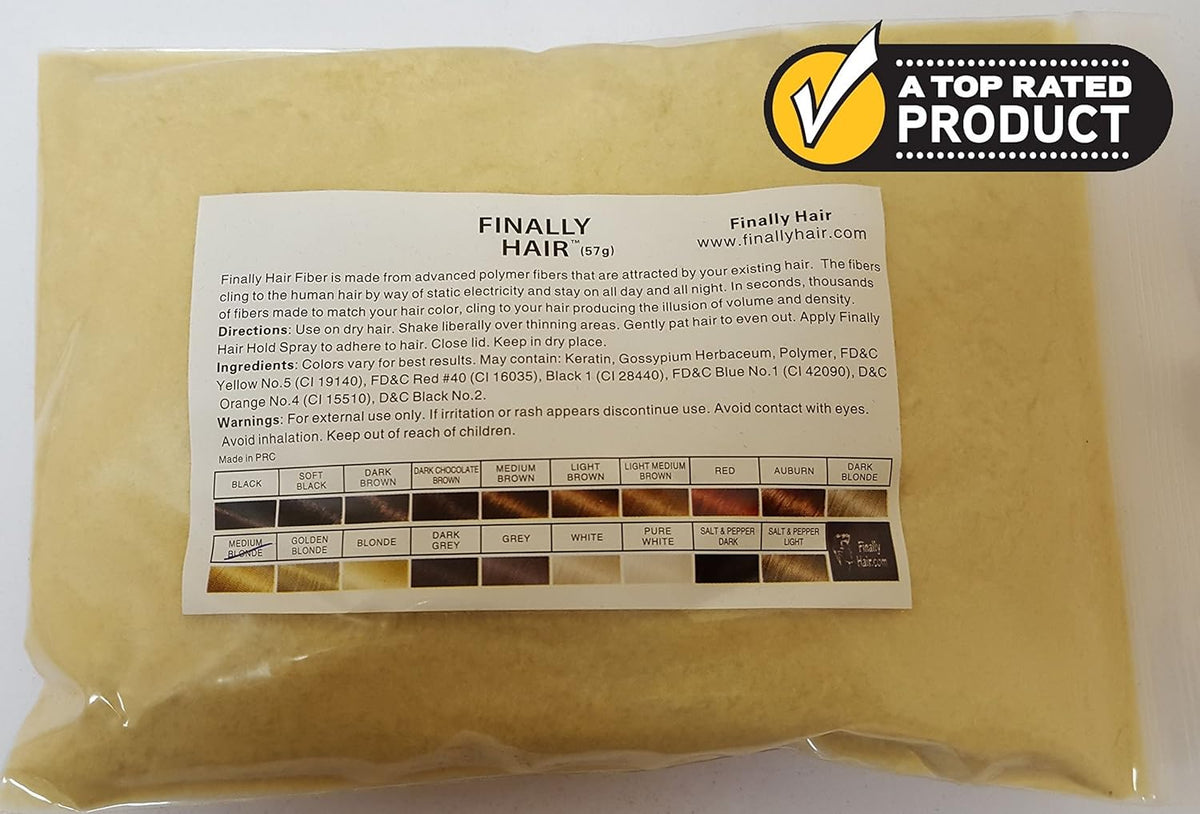 Hair Building Fibers Light Medium Blonde Refill 50 Gram Refill Your Existing Fiber Bottle. Hair