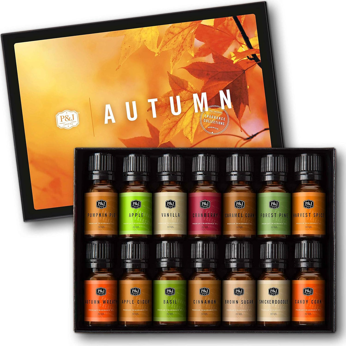 P&J Trading Fragrance Oil Autumn Set of 14 Fragrance Oils for Candle Making, Soap Making, Home