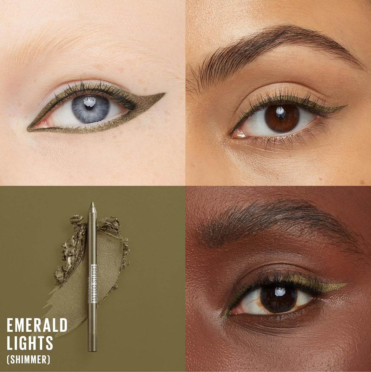 MAYBELLINE New York Tattoo Studio Long-Lasting Sharpenable Eyeliner Pencil, Glide on Smooth Gel