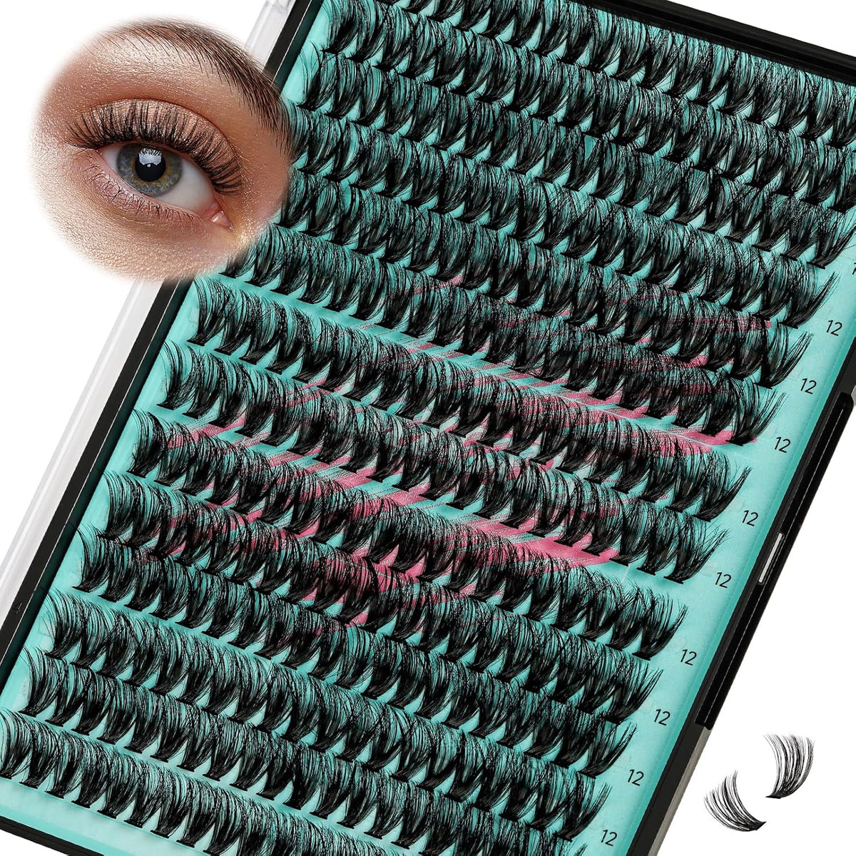 Lash Clusters Wispy 280PCS Eyelash Extension 60D Cluster Lashes Individual Lashes DIY Lash