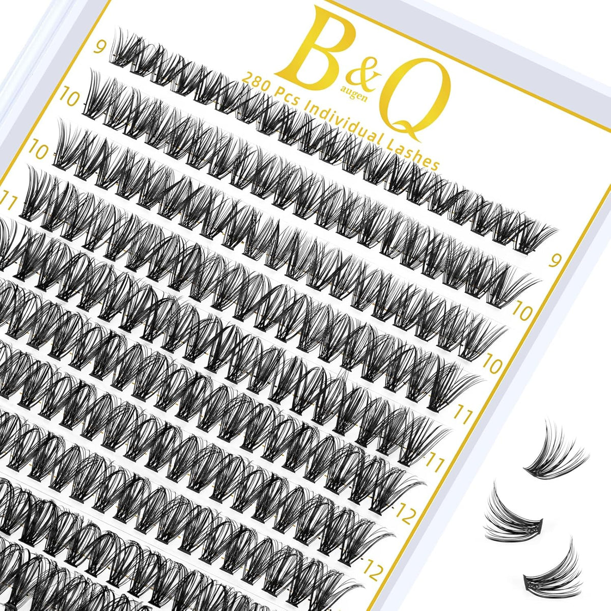 B&Qaugen Lash Clusters 40D-C-9-16MIX Individual Lashes 280 Clusters False Eyelash 20D 30D 40D Lash