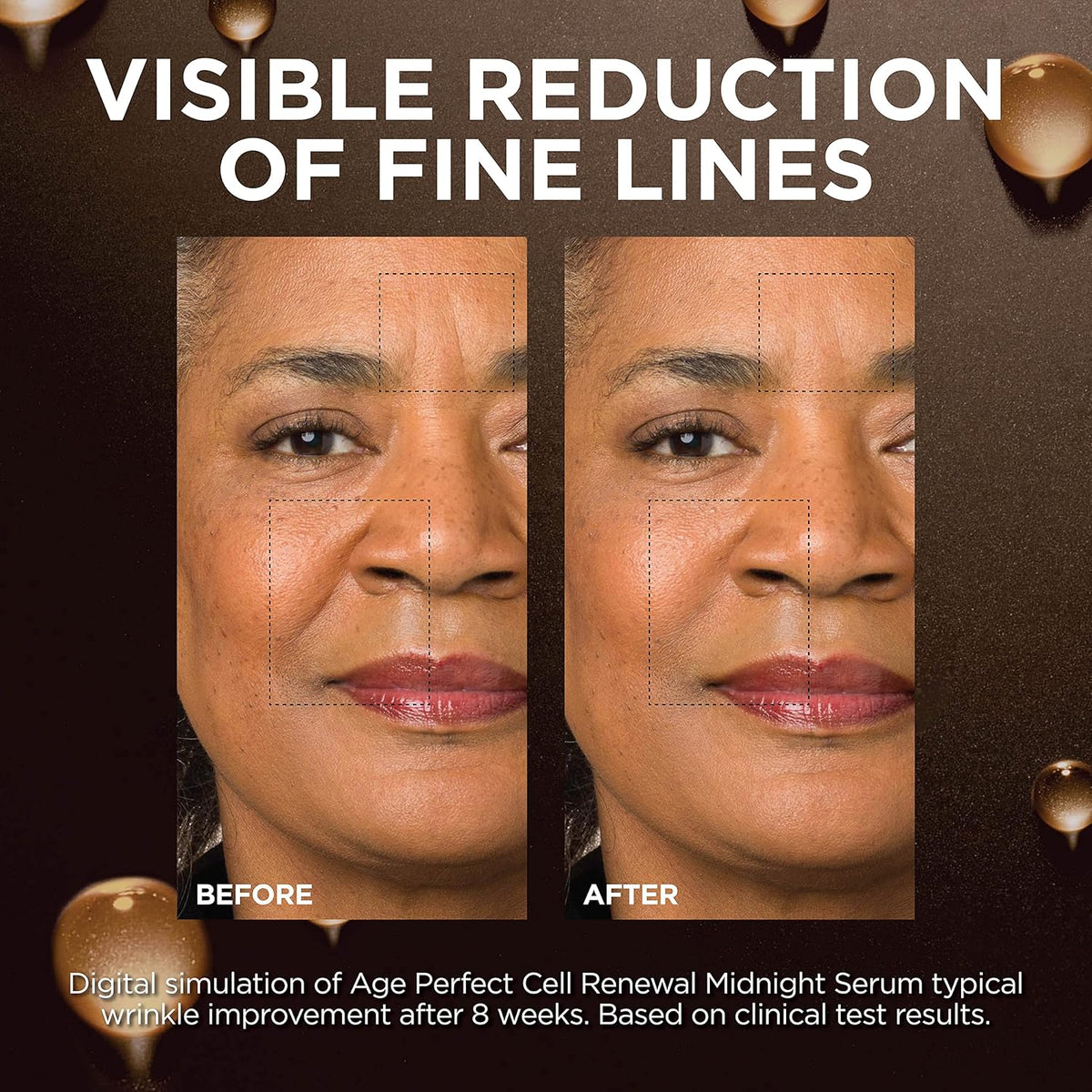 L'Oreal Paris Age Perfect Anti-Aging Midnight Face Serum, Reduce Wrinkles 1oz + Eye Cream Sample