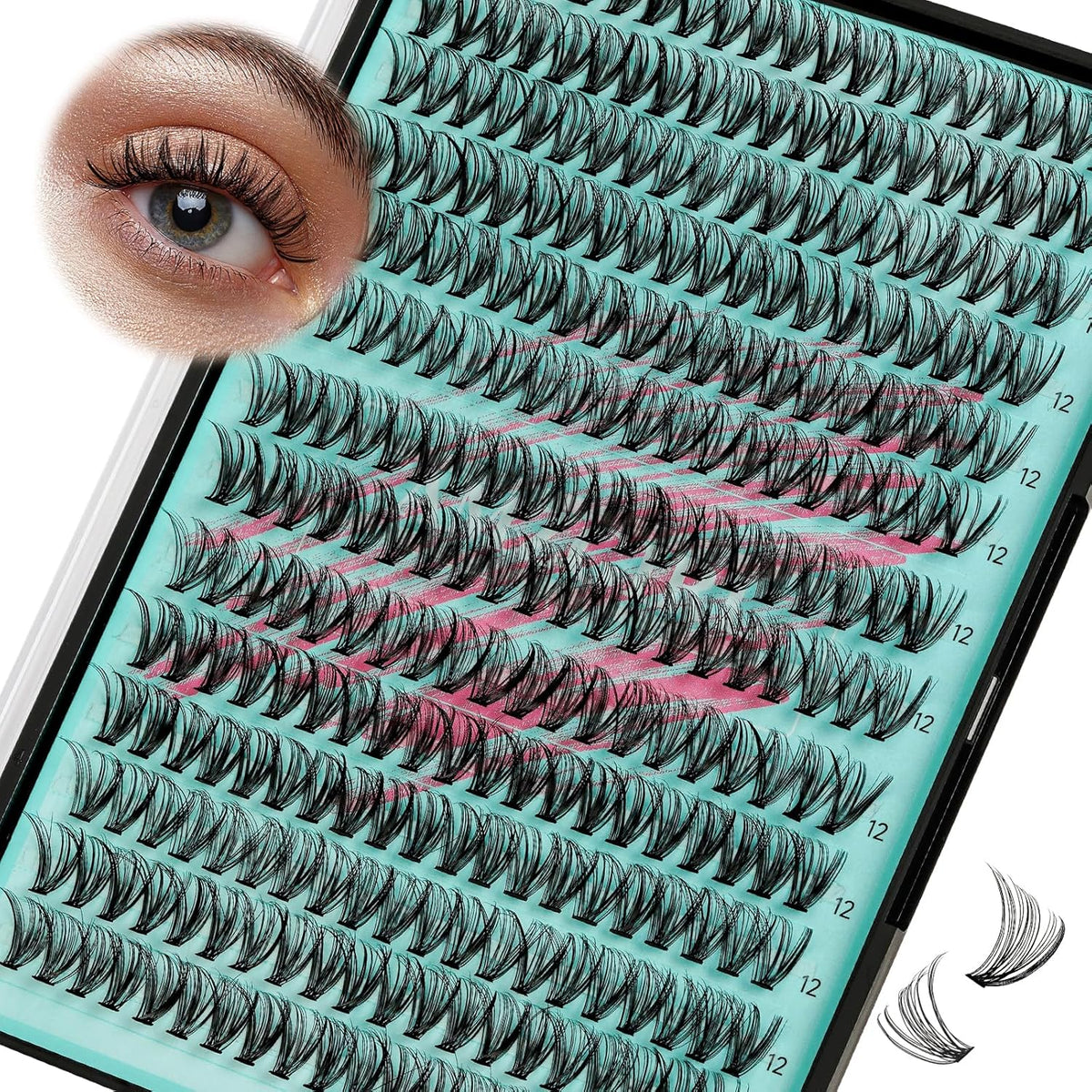 Lash Clusters Wispy 280PCS Eyelash Extension 30D Cluster Lashes Individual Lashes DIY Lash