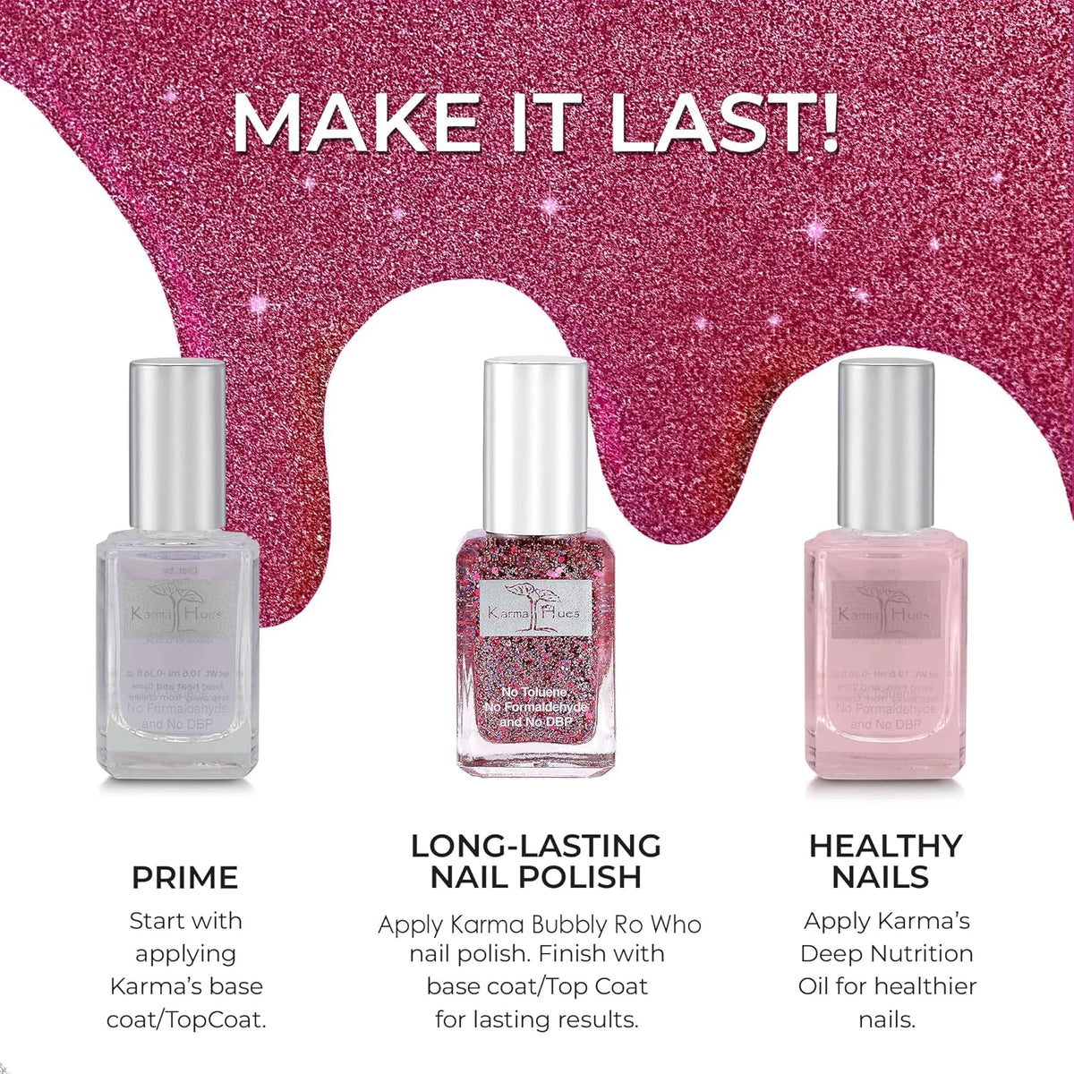 karma organic Natural Nail Polish, Vegan, and Cruelty-Free, No Toluene, No Formaldehyde, No DBP