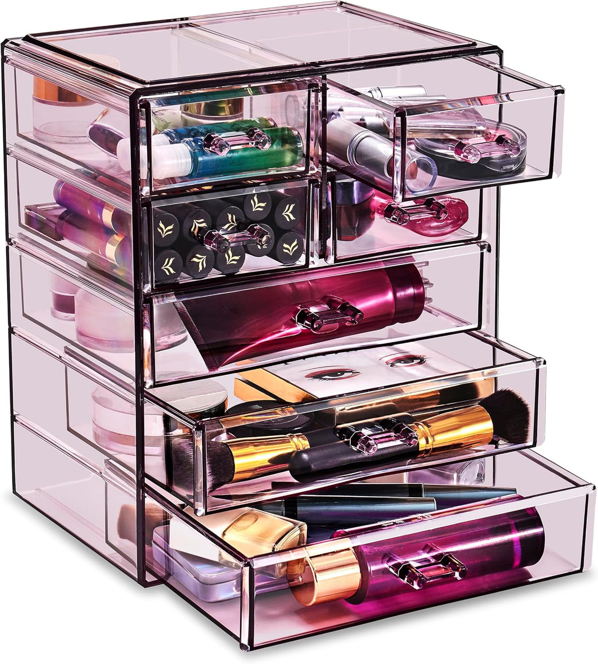 Sorbus Acrylic Makeup Organizer - Organization and Storage Case for Cosmetics Make Up & Jewelry