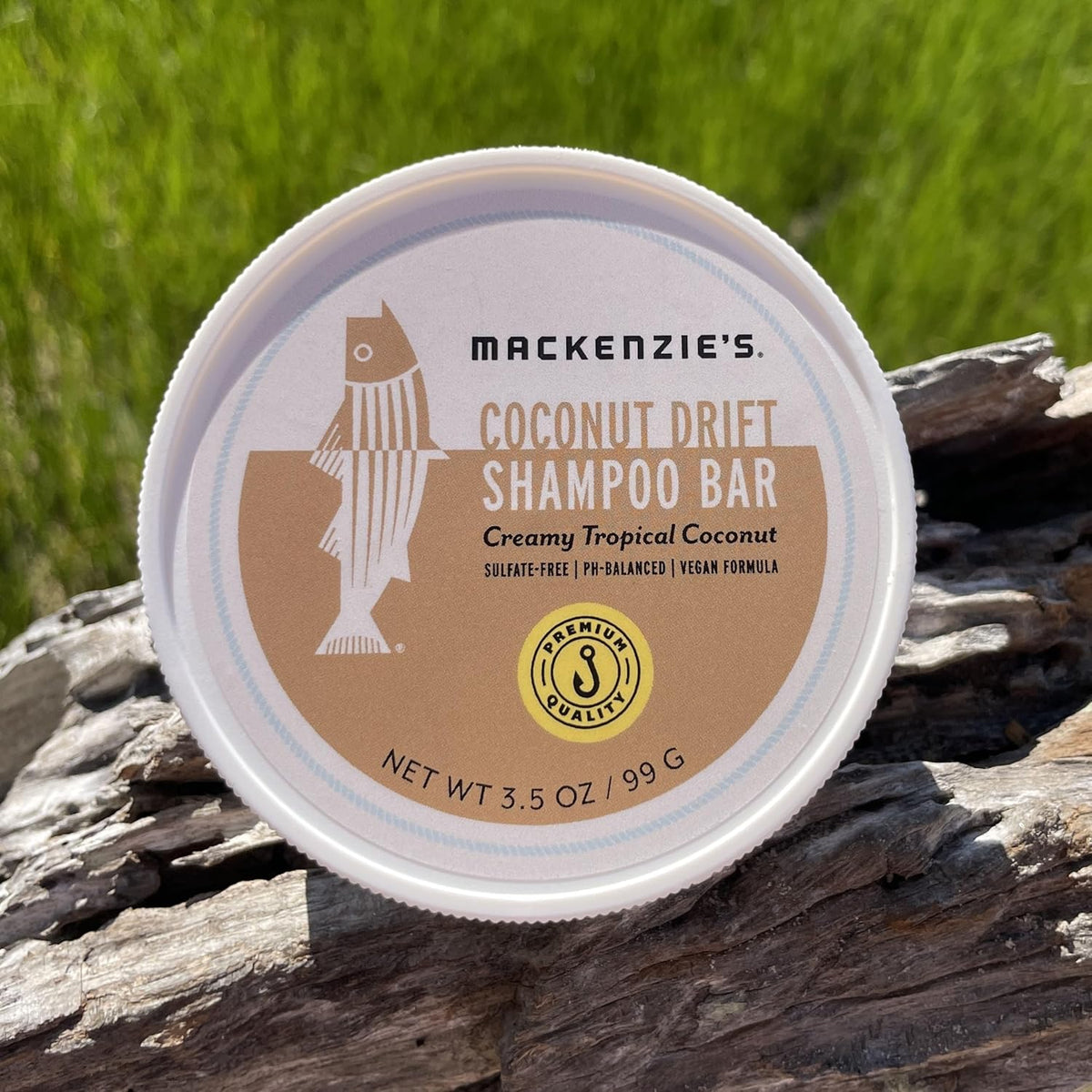 MACKENZIE'S Coconut Drift Shampoo Bar - Gifts for Fishermen - Vegan - Sulfate-Free - Eco Friendly