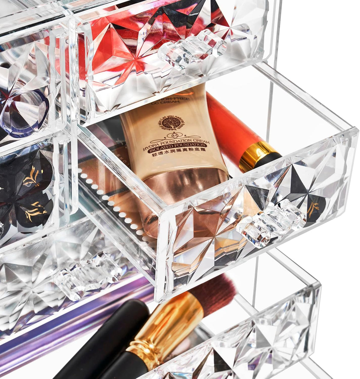 Sorbus Acrylic Makeup Organizer - Organization and Storage Case for Cosmetics Make Up & Jewelry