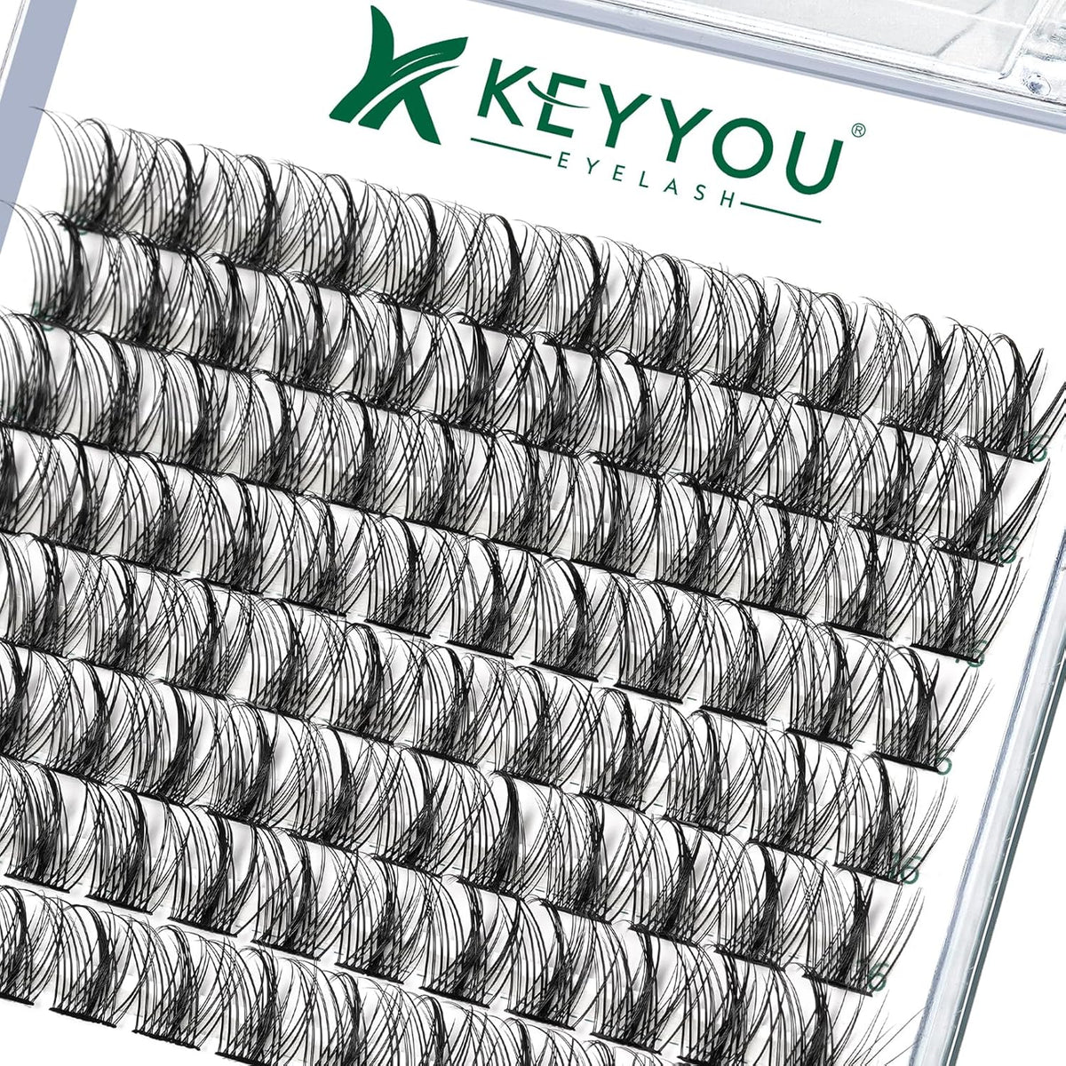 Lash Clusters,96 Pcs Cluster Lashes D Curl 16mm DIY Lash Extensions Eyelash Clusters,KEYYOU Volume