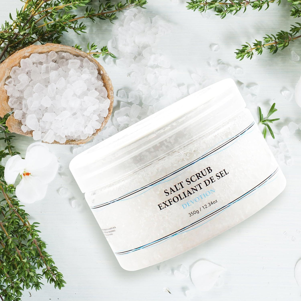 Vivo Per Lei Dead Sea Salt Scrub - Body Exfoliating Scrub with Dead Sea Minerals - For Hands, Feet