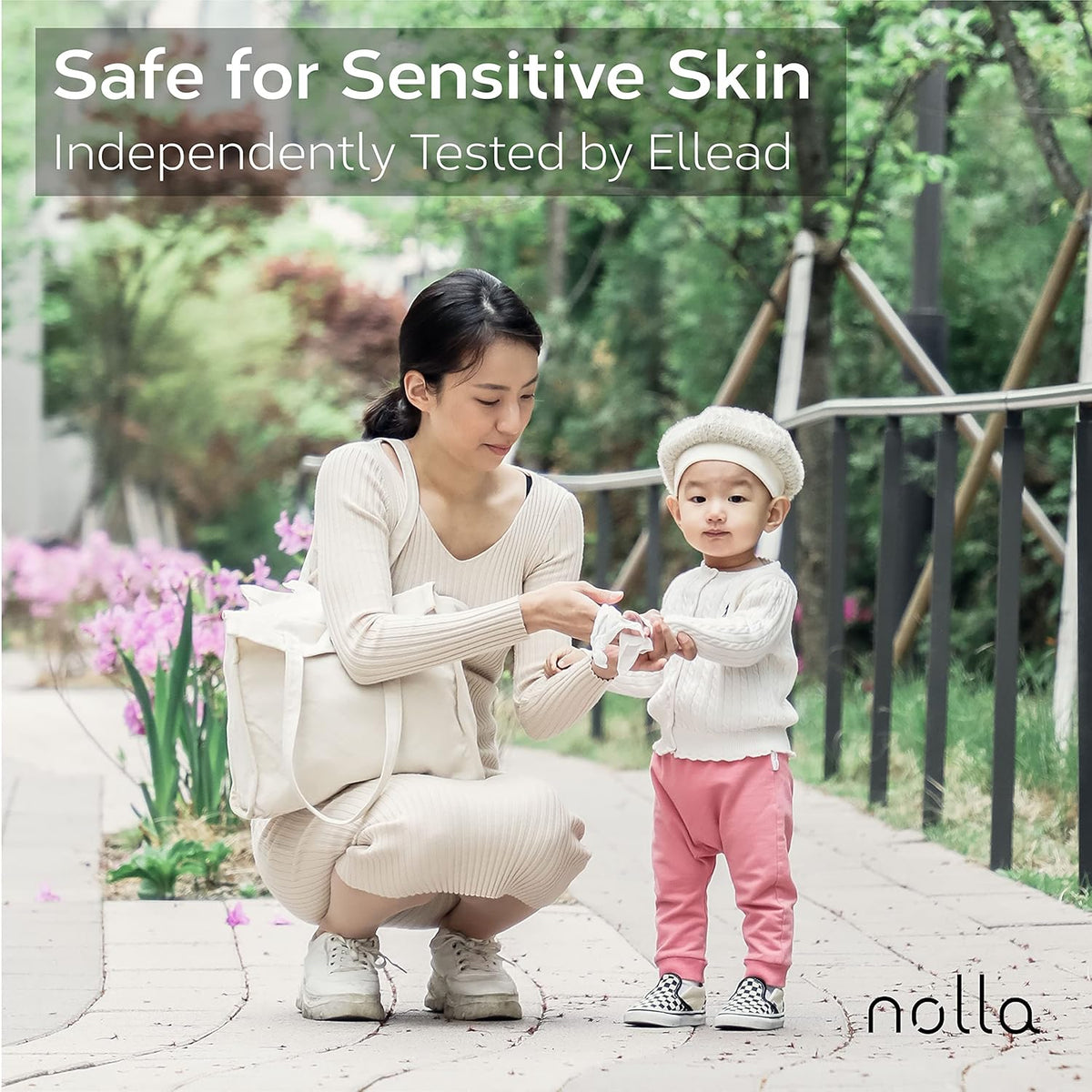Nolla Flushable Wipes Travel Packs, 100% Plant-Based, Plastic-Free and Biodegradable - Unscented +