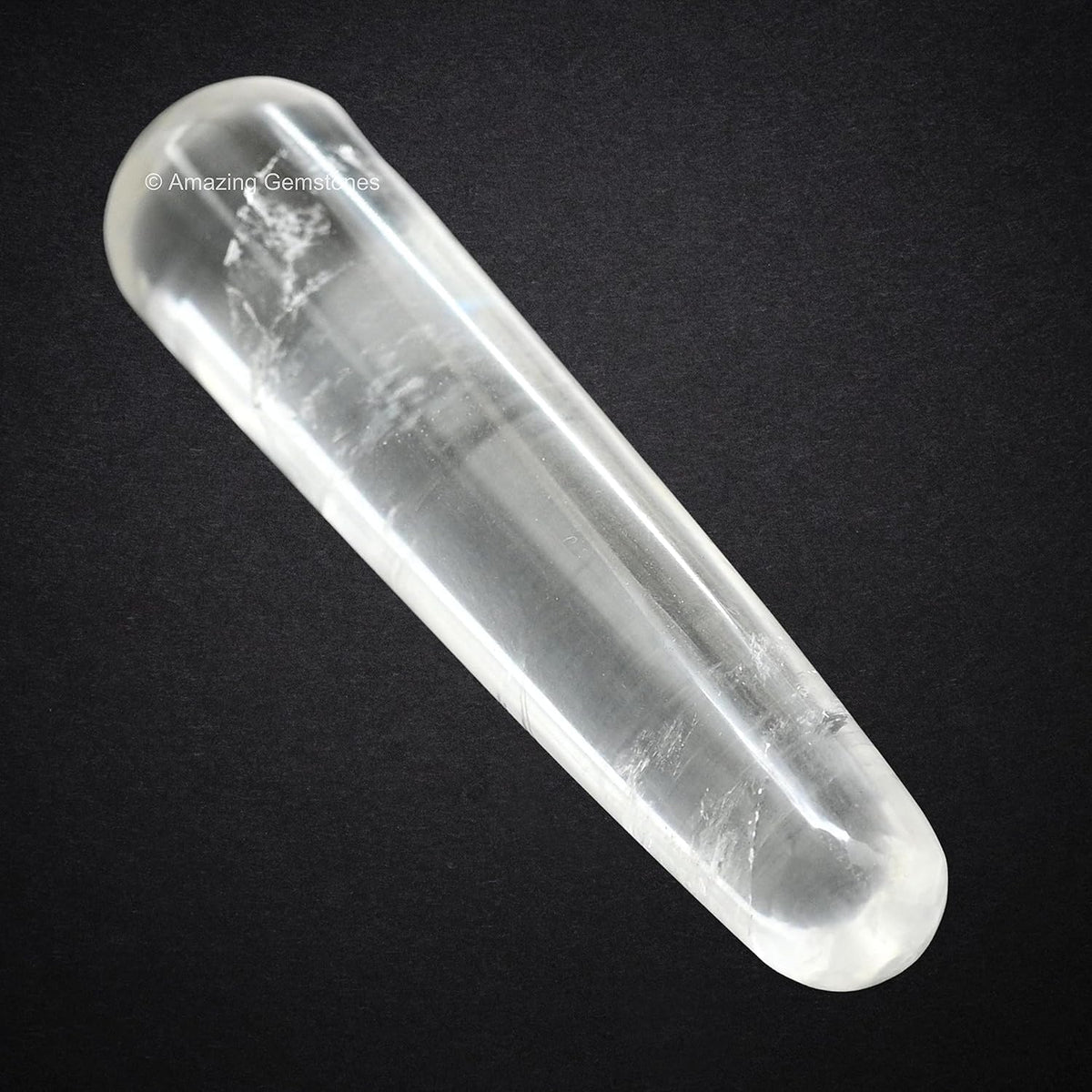 Amazing Gemstone Clear Quartz Crystal Wand Massage Stick - Pelvic Wand Gua Sha for Adults