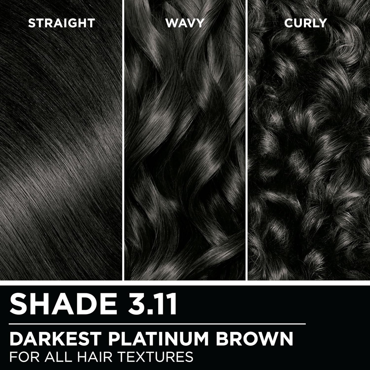 Garnier Hair Color Olia Ammonia-Free Brilliant Color Oil-Rich Permanent Hair Dye, 3.11 Darkest