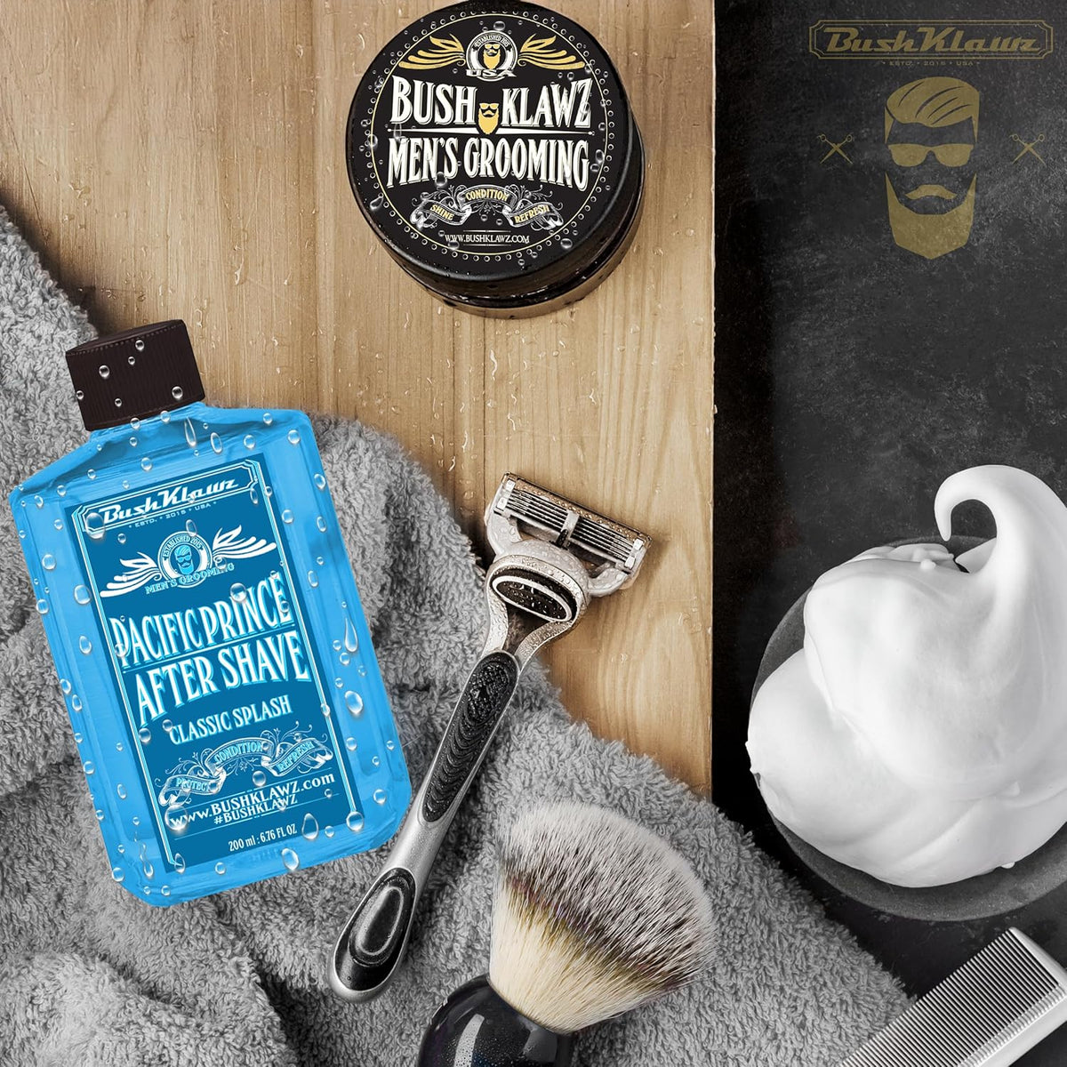 Classic Refreshing Cooling Soothing Barbershop After Shave Lotion Balm Toner Splash Pacific Prince