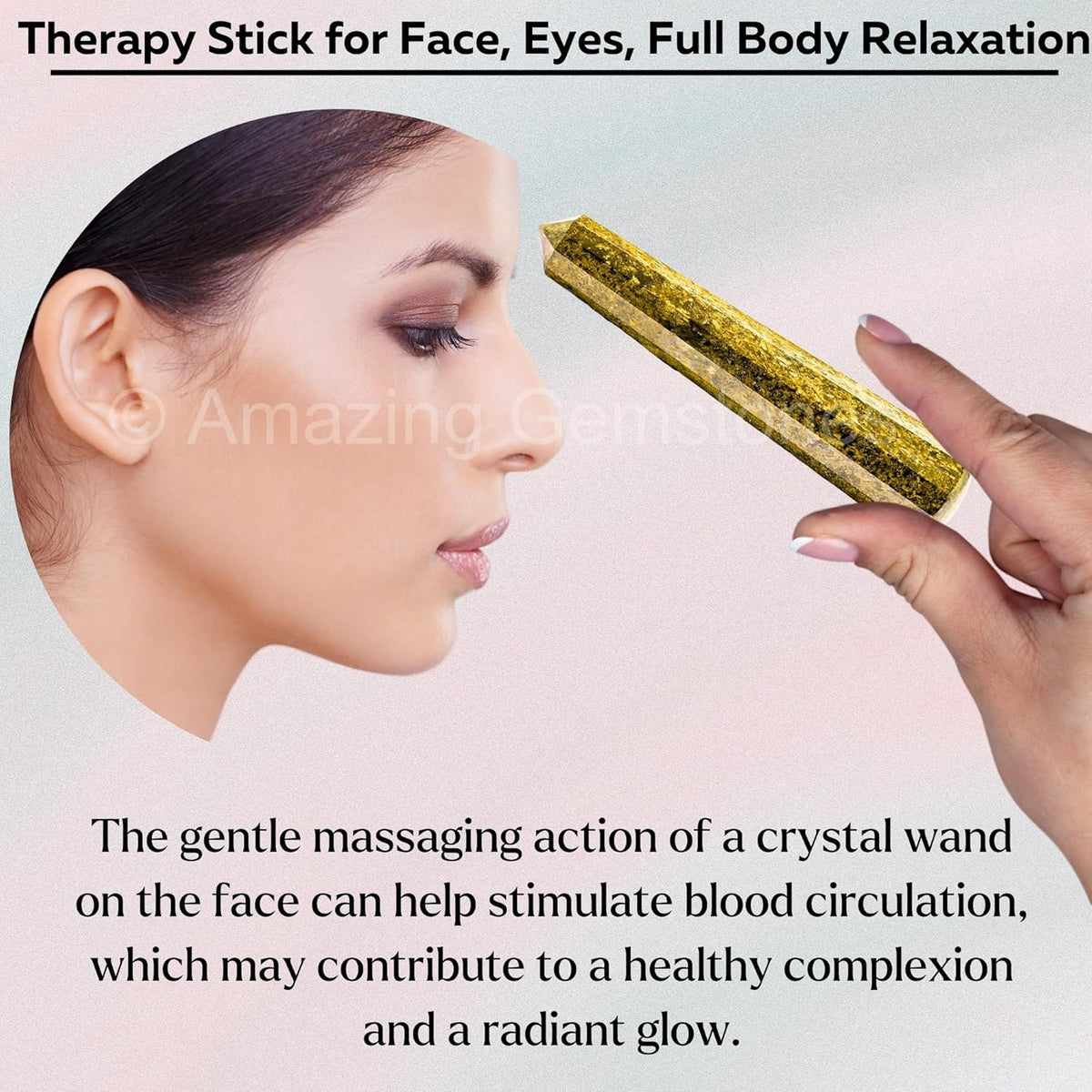 Amazing Gemstone Bronzite Crystal Wand Massage Stick - Pelvic Wand Gua Sha for Adults - Crystals