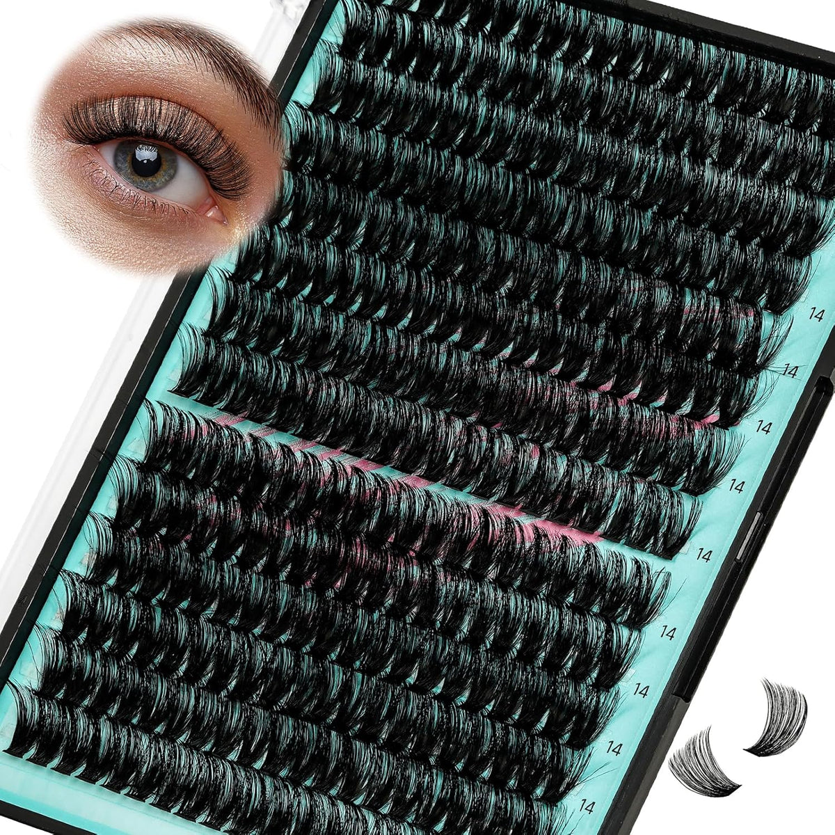 Lash Clusters Wispy 280PCS Eyelash Extension 80D Cluster Lashes Individual Lashes DIY Lash