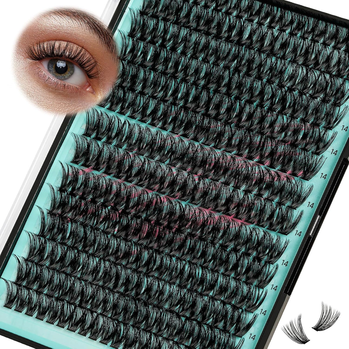 Lash Clusters Wispy 280PCS Eyelash Extension 50D Cluster Lashes Individual Lashes DIY Lash