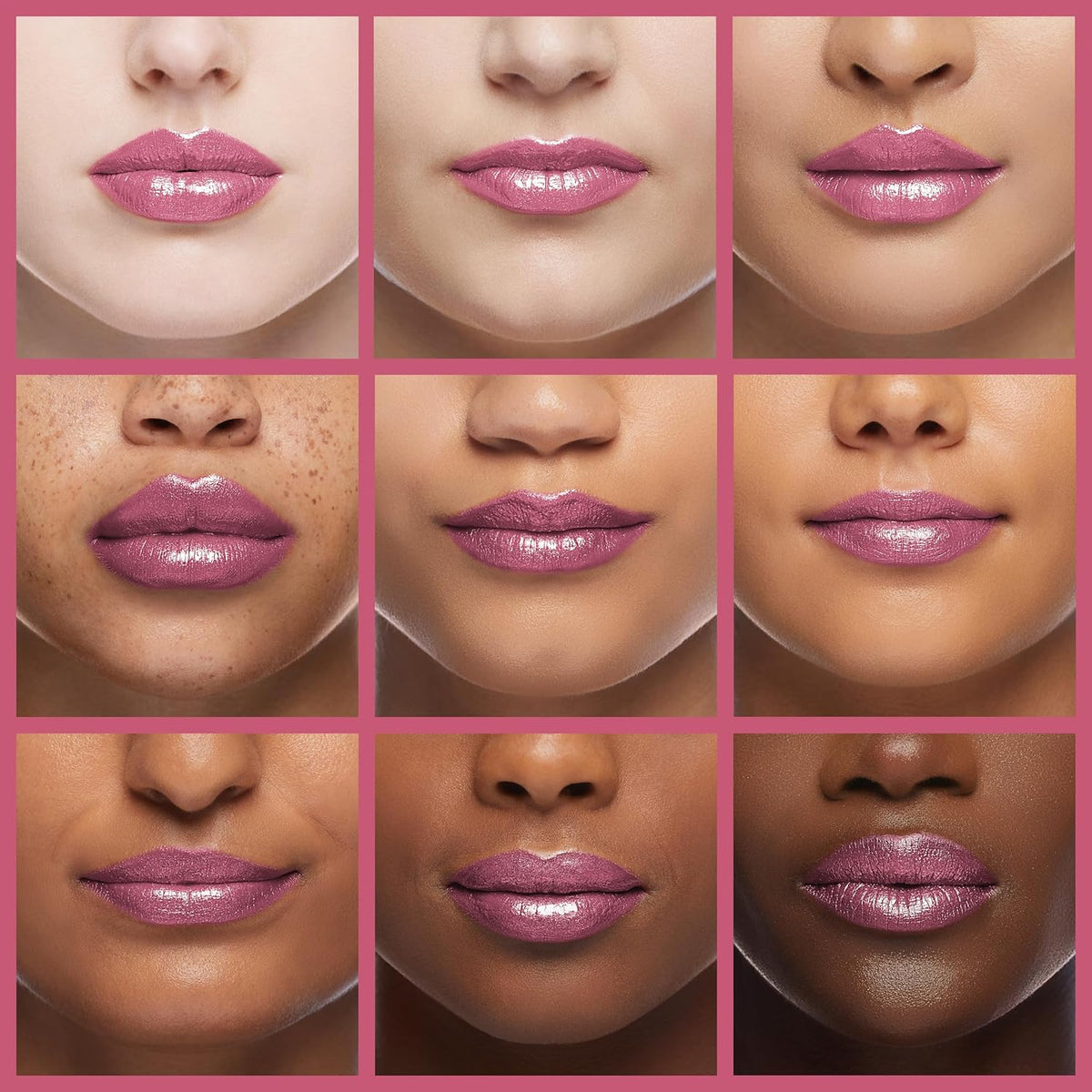 Oulac Pink Lipstick for Women with Metallic 3D Shine Lightweight Hydrating Formula, High Impact Lip