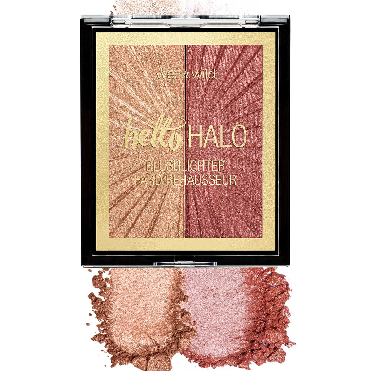 Wet n Wild MegaGlo Blushlighter, Blendable Blush & Highlighter Set, Shimmery Metallic Finish, Flash