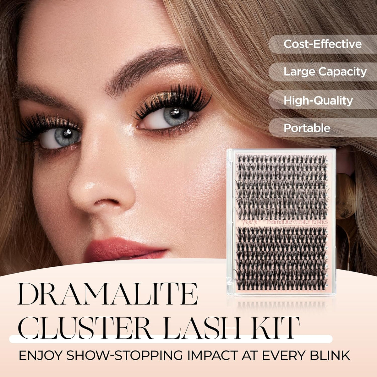 PopUp Lash-Extension-Clusters D Curl Lash Clusters Natural Look Cluster Lashes Extensions Band &
