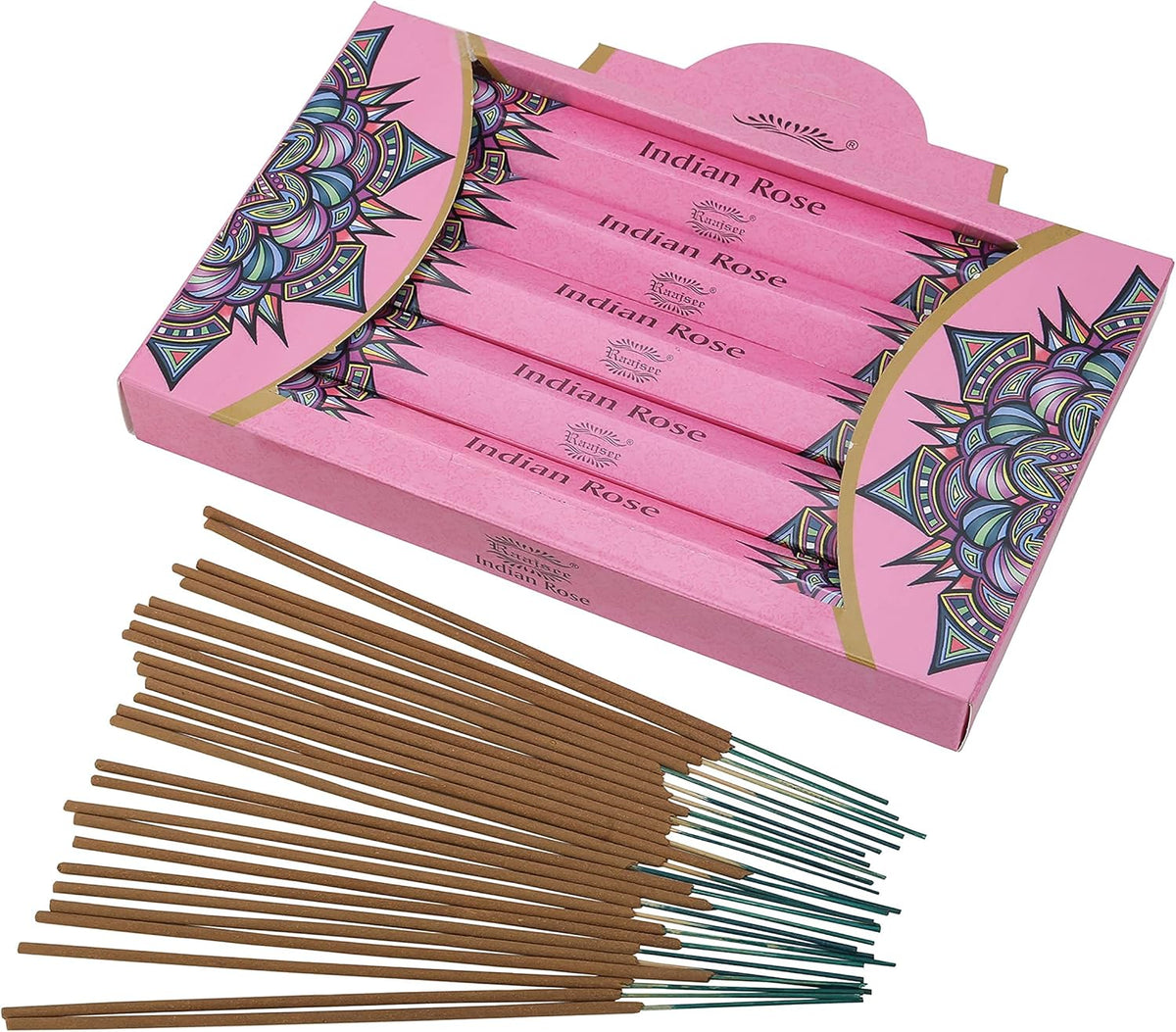 Raajsee Rose Incense Sticks 15 Sticks x 5 Pack -100% Pure Organic Natural Insense-Sticks - Hand
