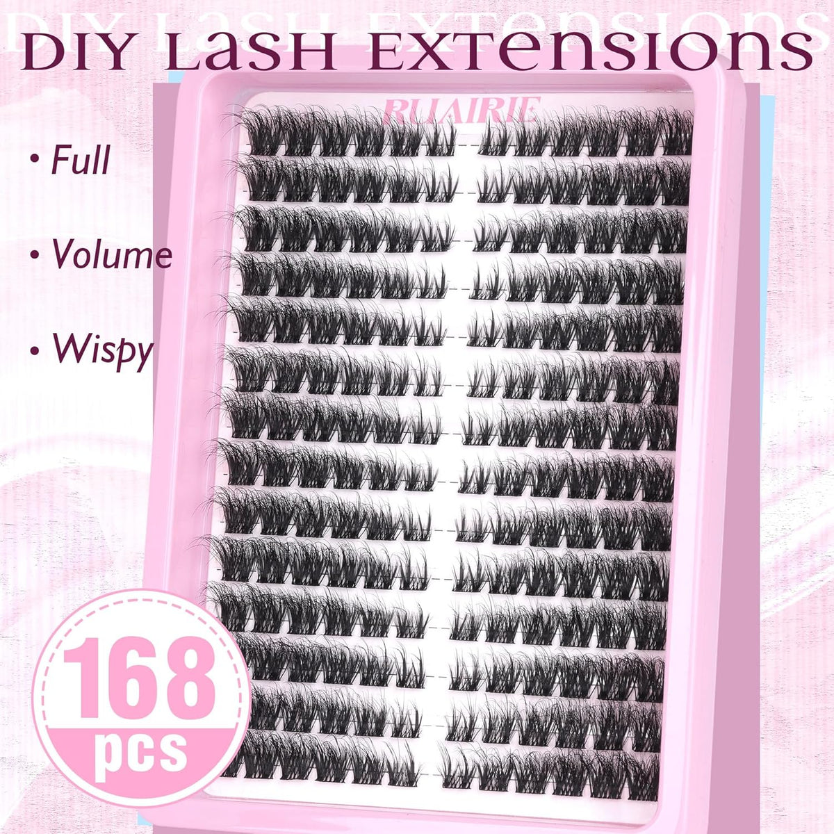 Lash Clusters Volume Eyelash Clusters Eyelash Extensions 168pcs DIY Individual Lashes Extensions