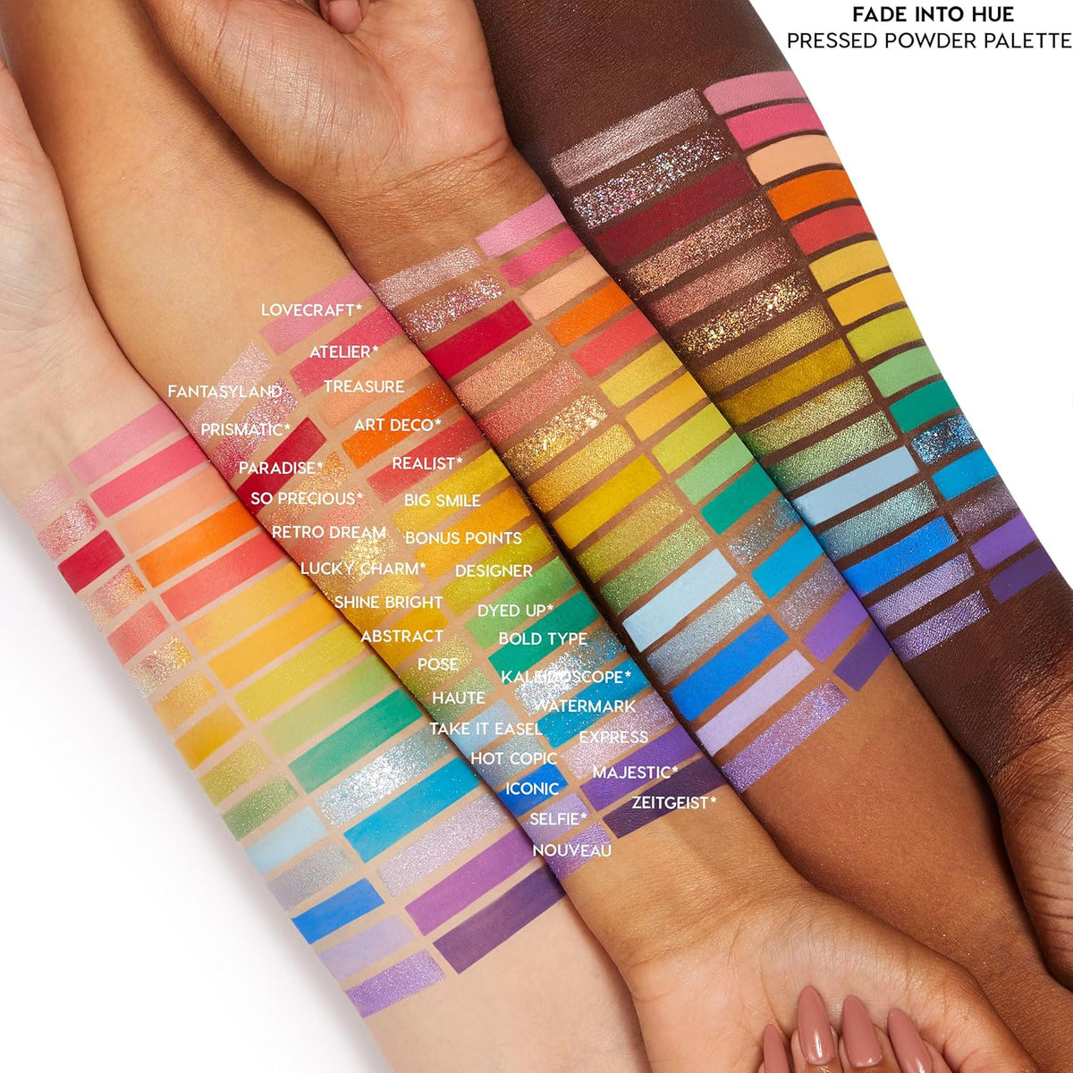 Colourpop Fade Into Hue Eyeshadow Palette - Multi-Color Eye Makeup Palette with Matte, Metallic &