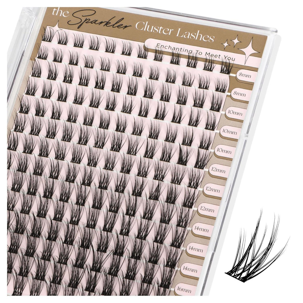 PopUp 168Pcs Cluster Lashes,8-16mm DIY Eyelash Extensions,Cluster Eyelashes for Self-application