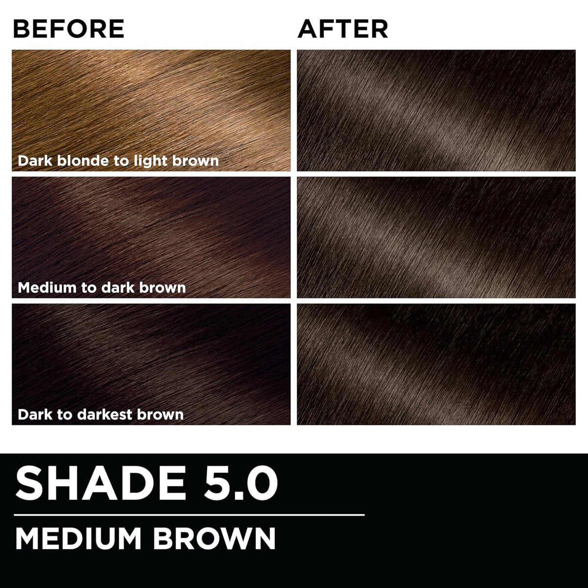 Garnier Hair Color Olia Ammonia-Free Brilliant Color Oil-Rich Permanent Hair Dye, 5.0 Medium Brown