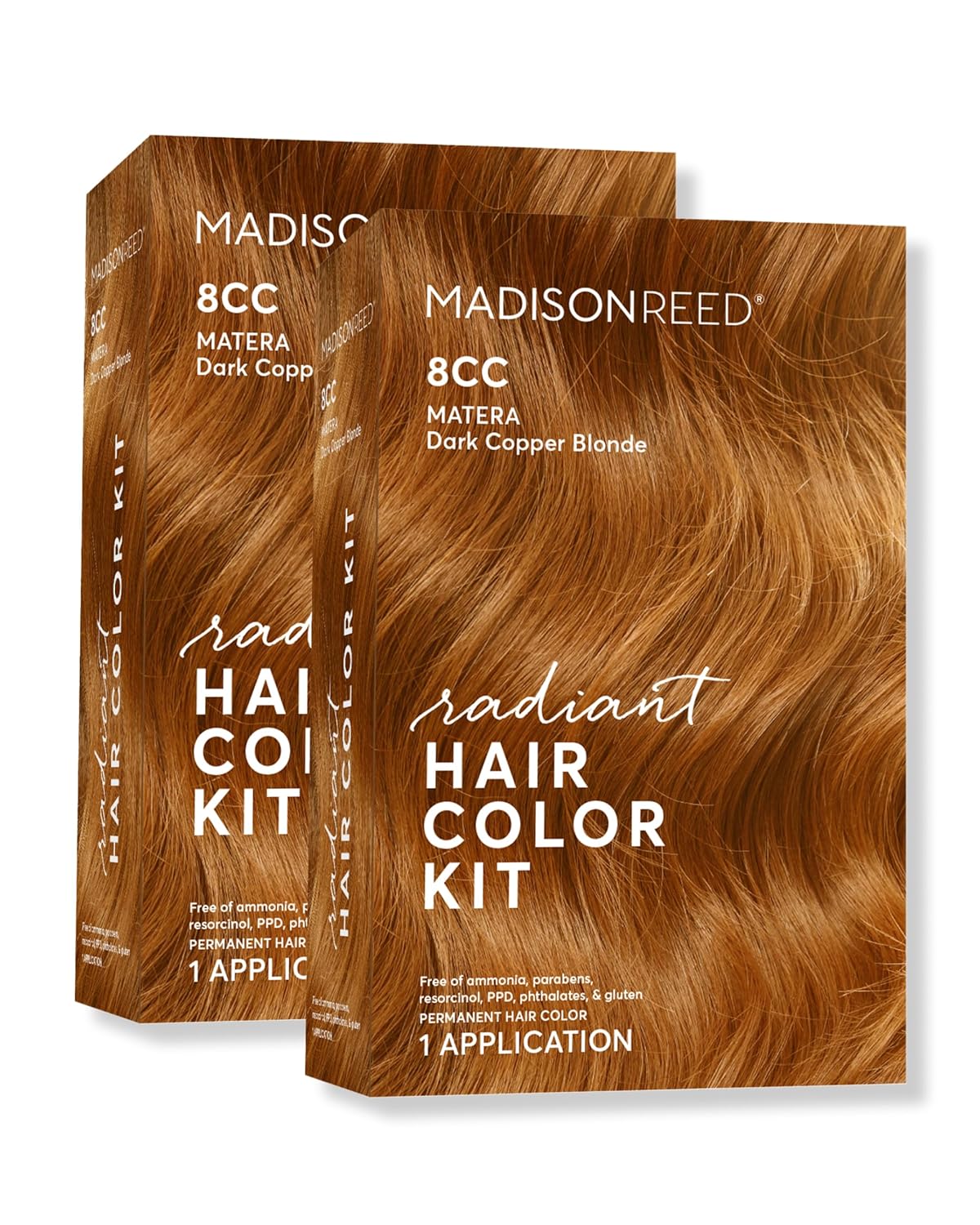 Madison Reed Radiant Hair Color Kit | 8CC Dark Copper Blonde (Matera Marigold) for 100% Gray Hair