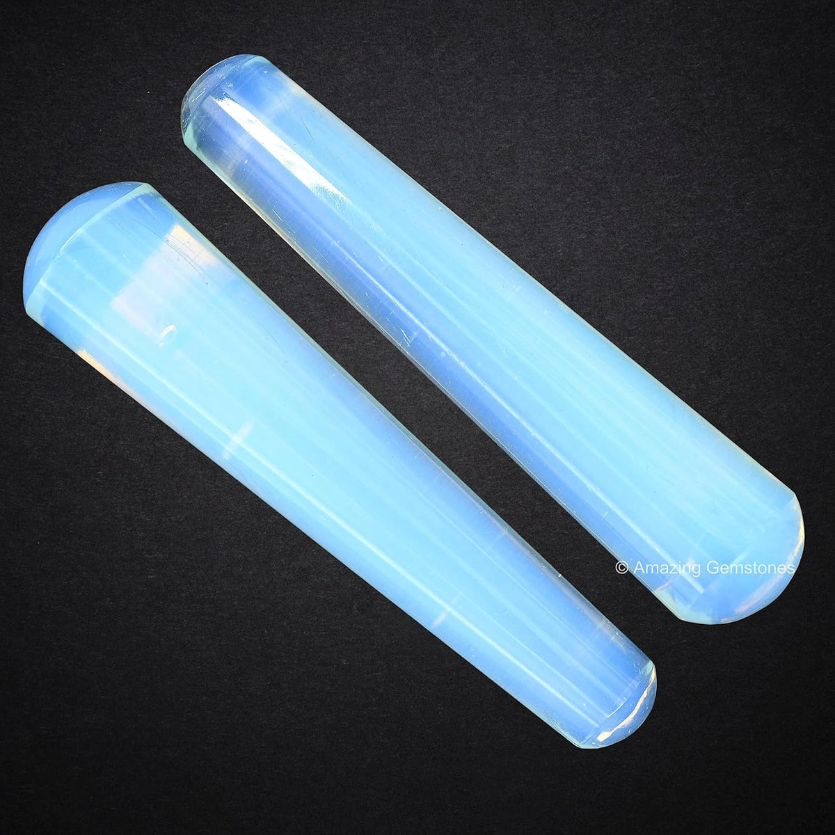 Amazing Gemstone Opalite Crystal Wand Massage Stick - Pelvic Wand Gua Sha for Adults - Crystals and