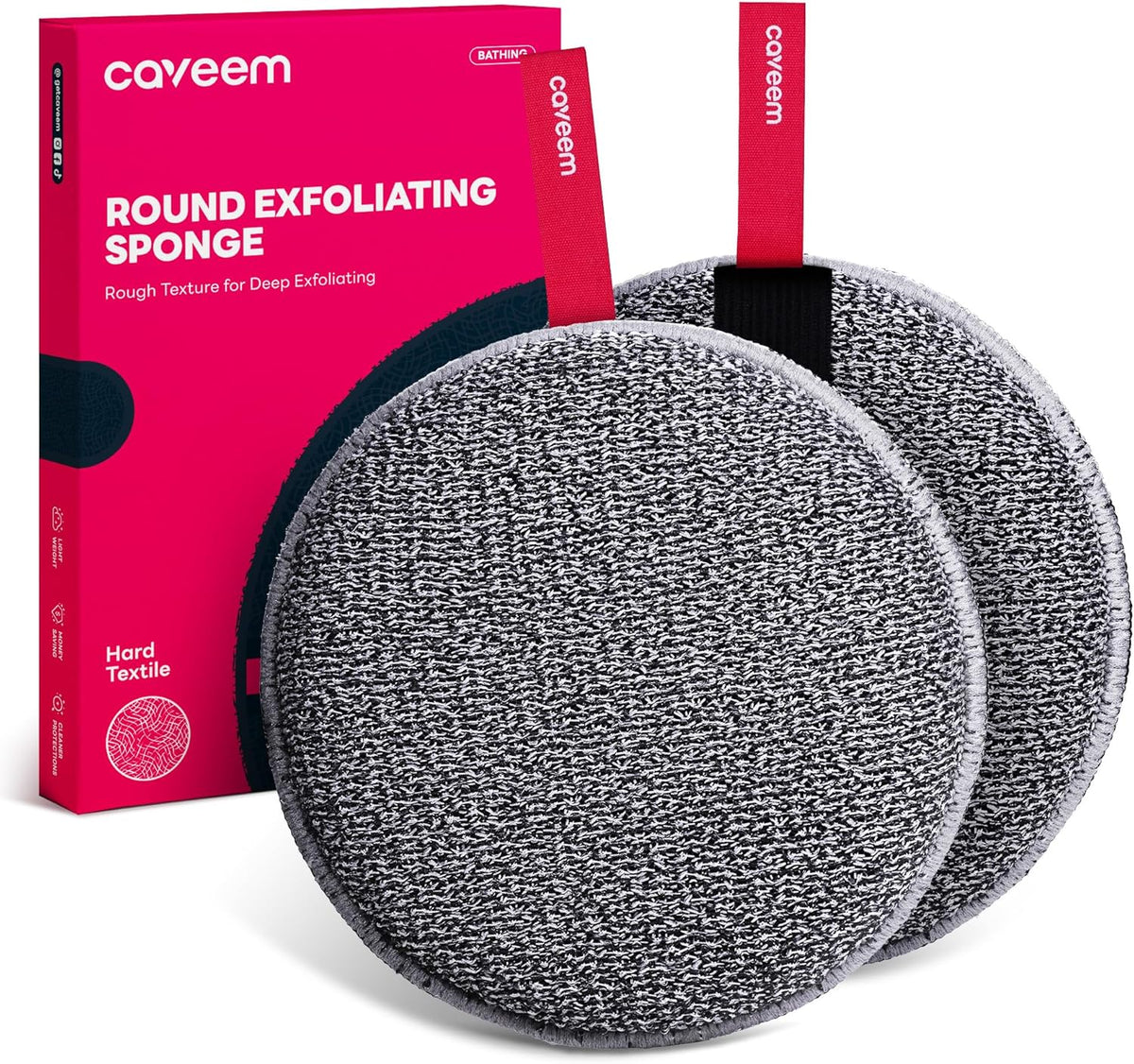 Exfoliating Body Scrubber, Extra Rough Shower Exfoliator Sponge, Body Exfoliating Sponges for