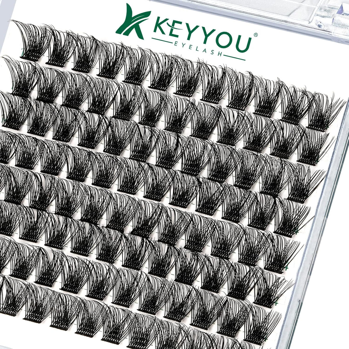 Lash Clusters 96pcs Individual Lashes Y03 D Curl 14mm Cluster Lashes KEYYOU Volume Wispy Lash
