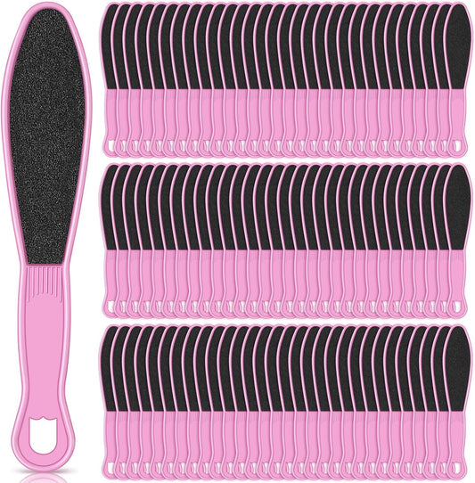 100 Pcs Pedicure Foot File Double Sided Callus Remover Sandpaper Foot Heel Rasp Tool for Dead Skin