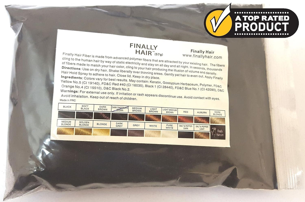 Hair Building Fibers. Dark Chocolate Brown 50 Gram REFILL. Refill Your Existing Fiber Bottle. Hair