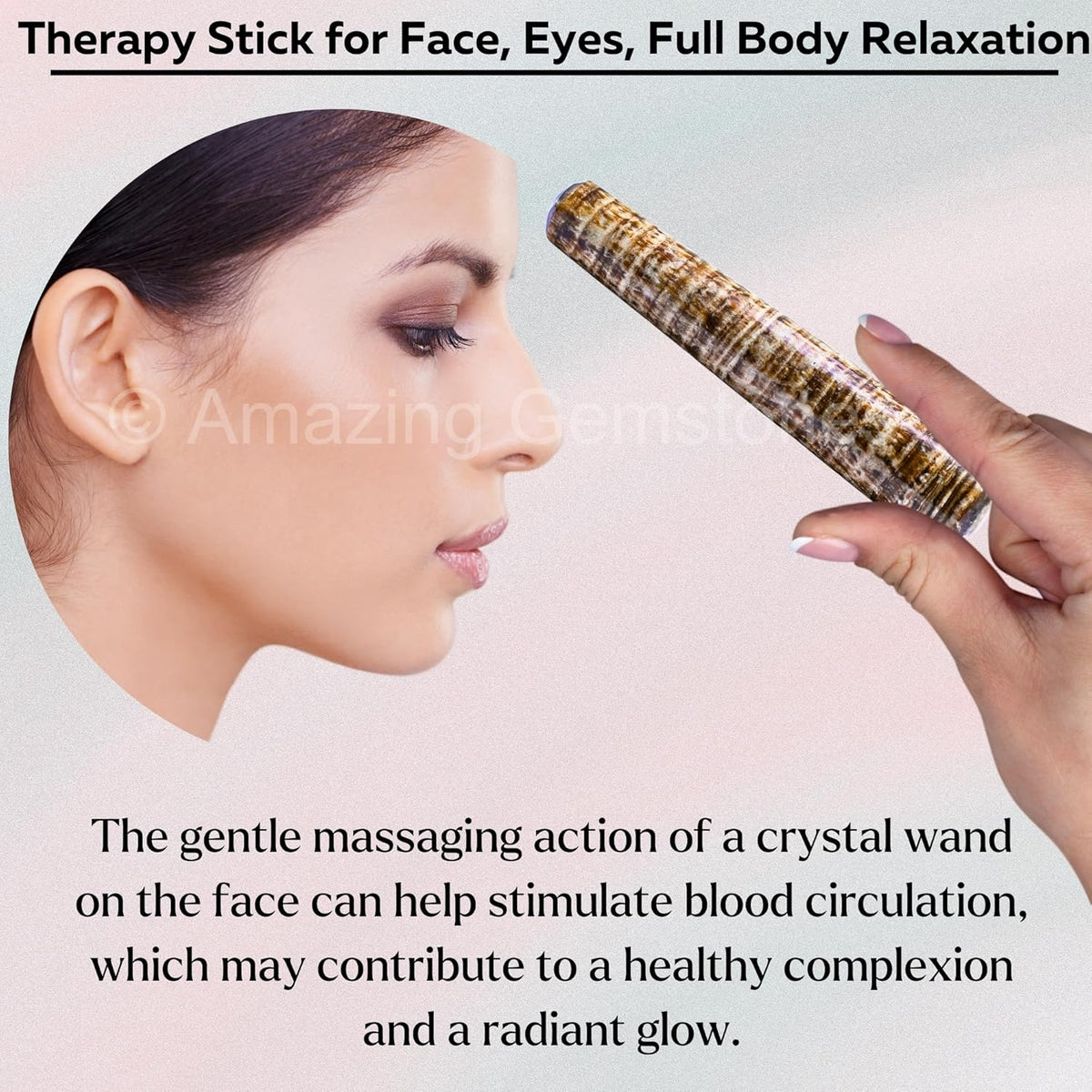 Amazing Gemstone Aragonite Crystal Wand Massage Stick - Pelvic Wand Gua Sha for Adults - Crystals