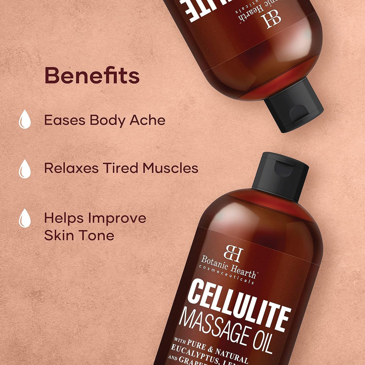Botanic Hearth Anti Cellulite Massage Oil | Cellulite Oil for Thighs and Butt Firming | Unique
