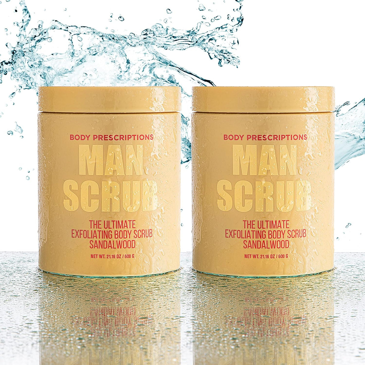 Body Prescriptions Men’s Exfoliating Body Scrub – Ultimate Skin Cleansing Wash in Jar with