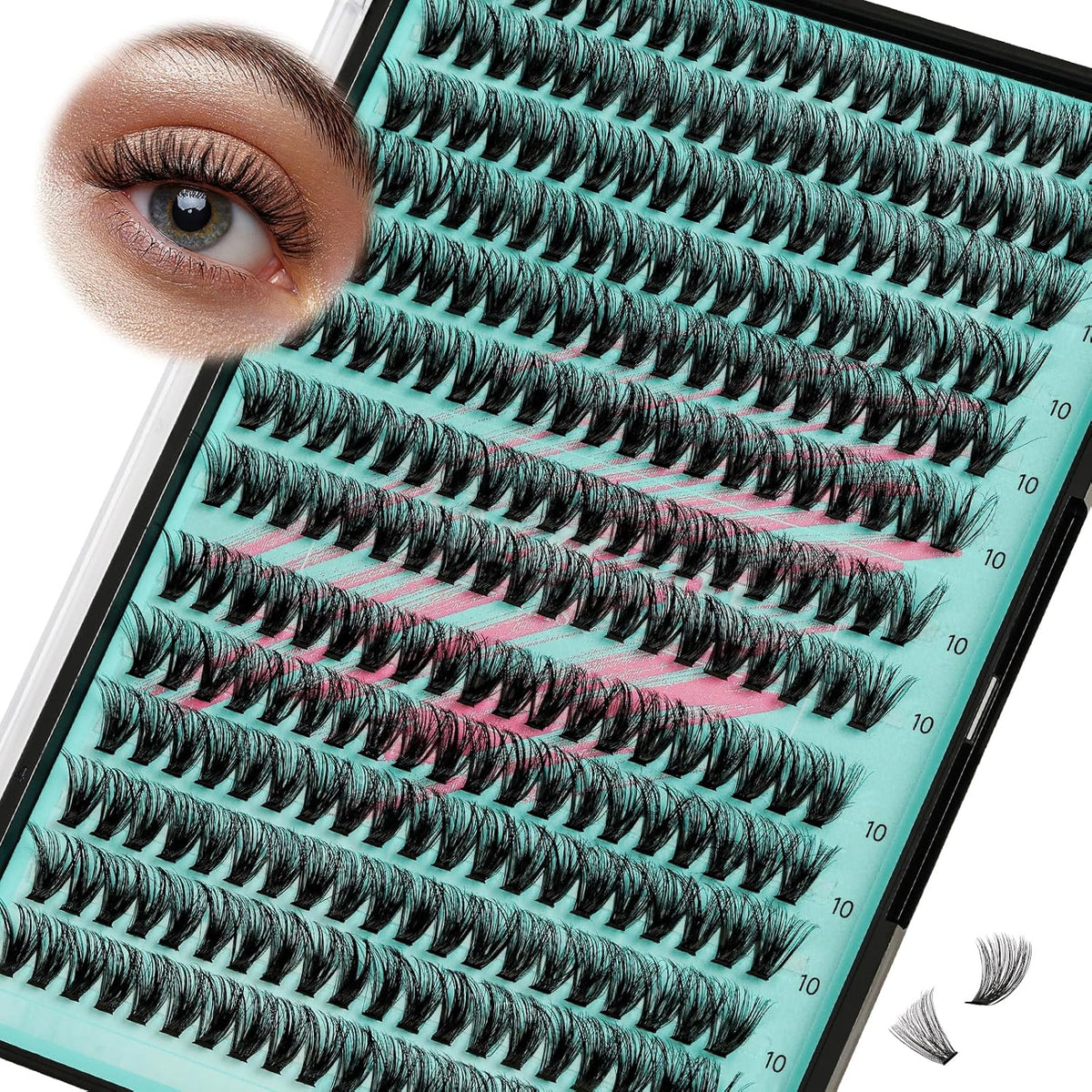 Lash Clusters Wispy 280PCS Eyelash Extension 60D Cluster Lashes Individual Lashes DIY Lash