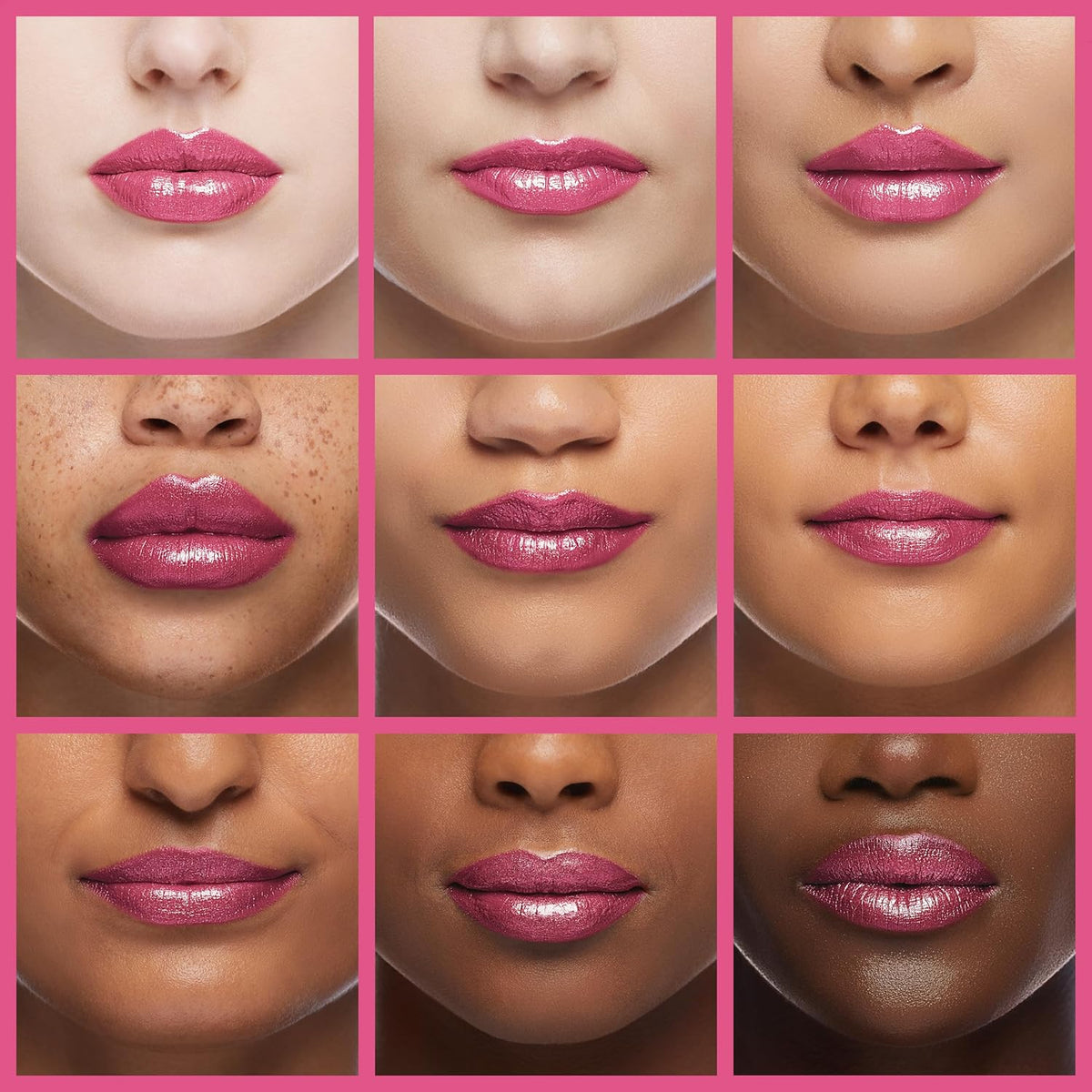 Oulac Hot Pink Lipstick for Women with Metallic 3D Shine Lightweight Hydrating Formula, High Impact