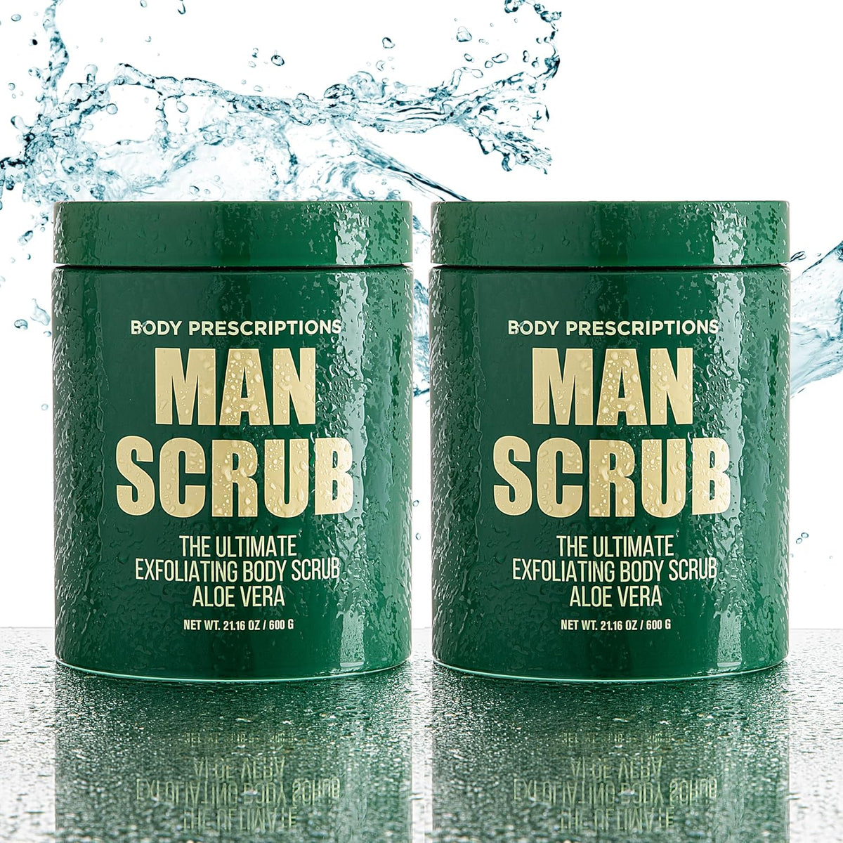 Body Prescriptions Men’s Exfoliating Body Scrub – Ultimate Skin Cleansing Wash in Jar with