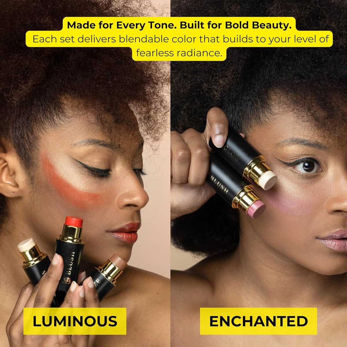 Cream Contour Stick Set – Blush, Bronzer & Highlighter Trio | Hydrating, Buildable, High-Pigment